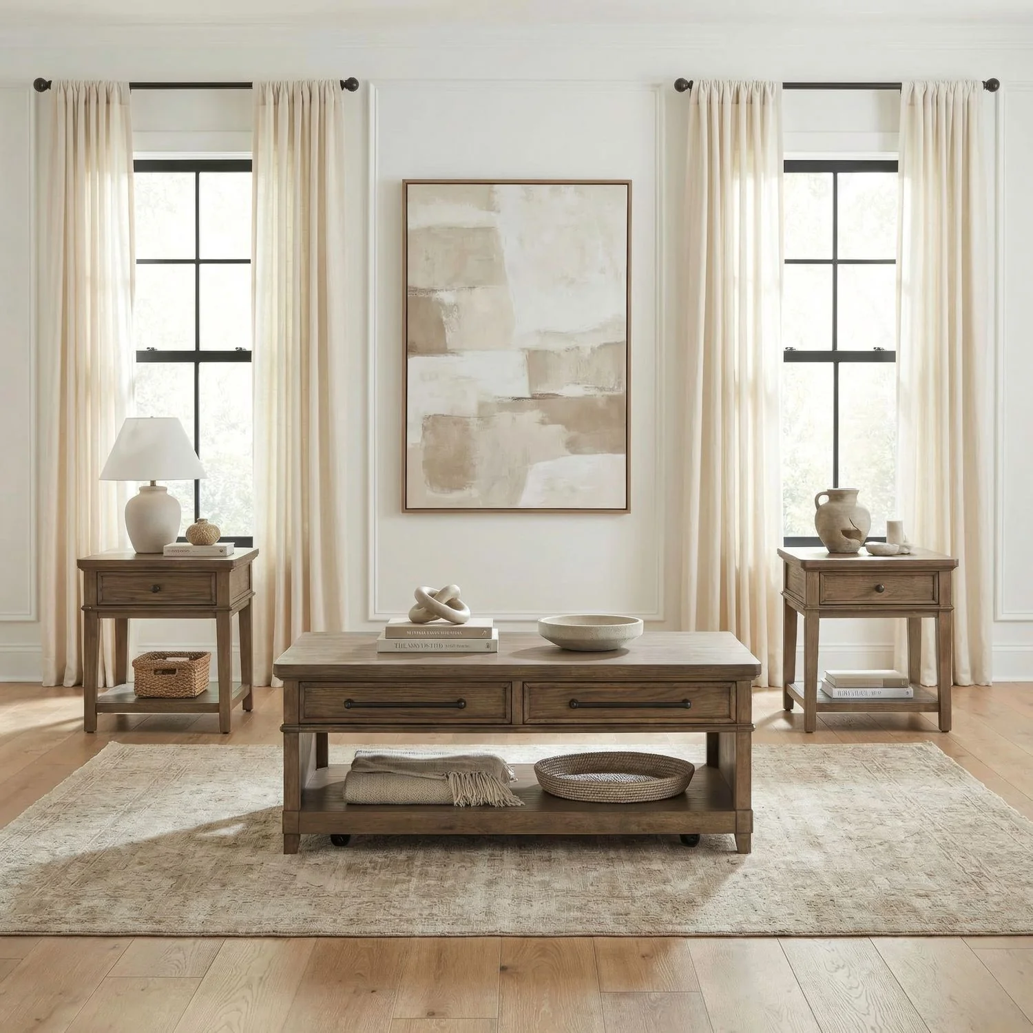 Artisan Home – 3 Piece Set (Cocktail Table And 2 End Tables) – Sienna Stone