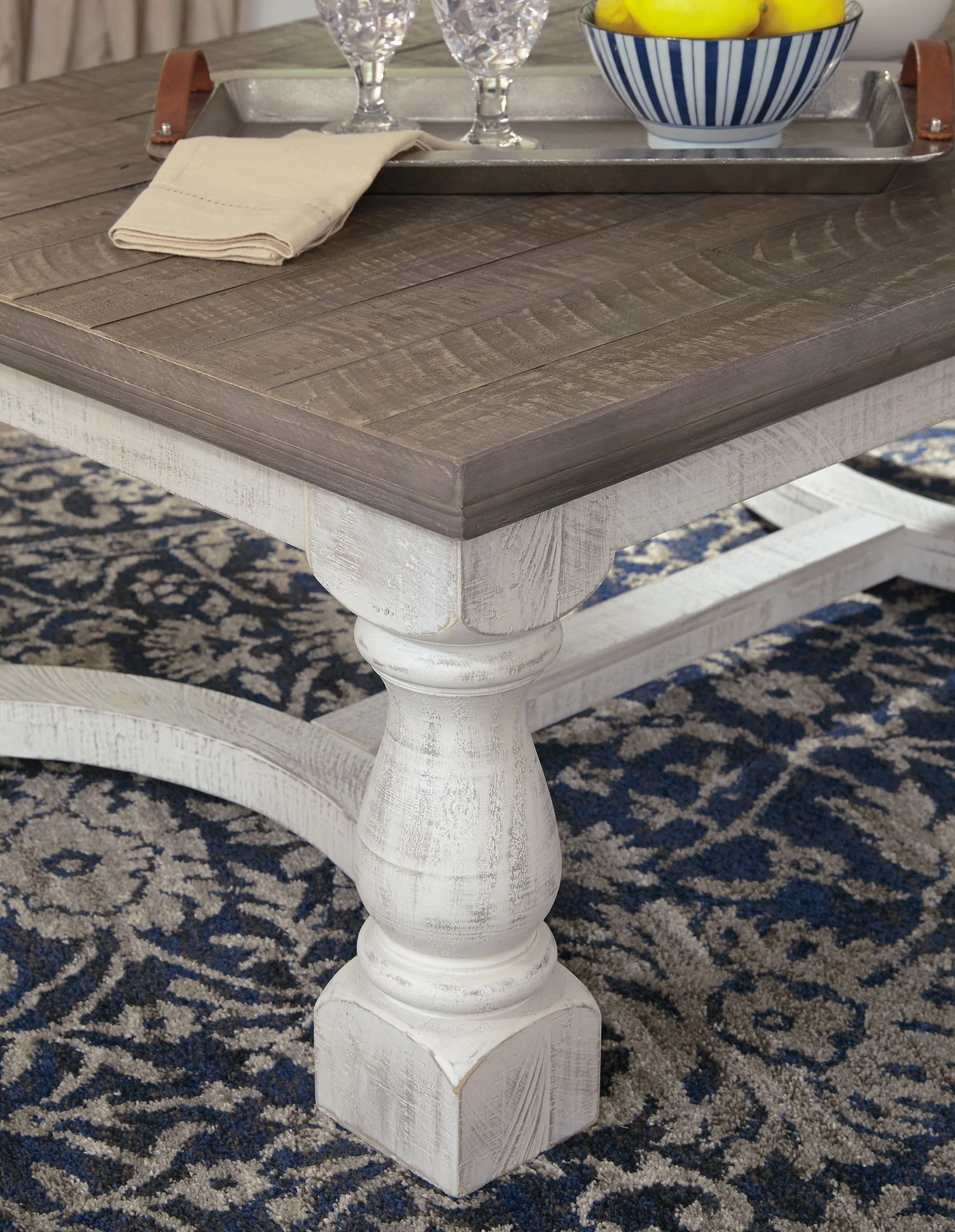 Havalance - Rectangular Cocktail Table - Gray / White - Image 3