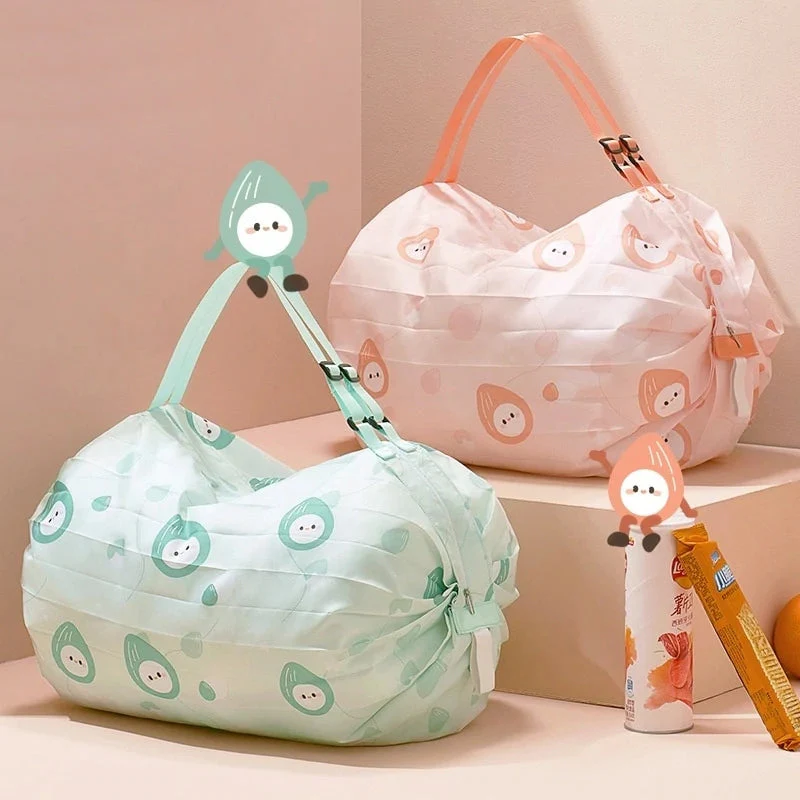 Foldable Colorful Flower Reusable Shopping Bag - Image 1
