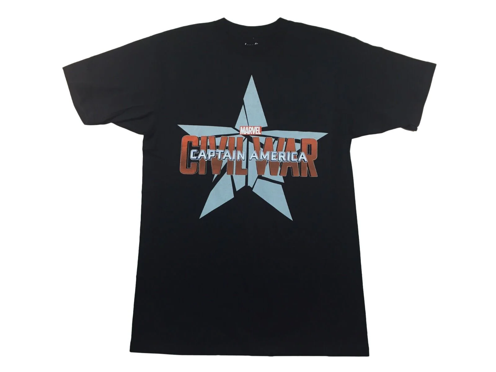 Captain America Civil War Shattered Star Adult T-Shirt - Image 1