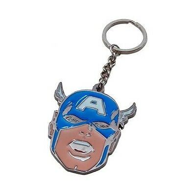 Captain America Face Marvel Comics Key Chain Key Ring - Image 1
