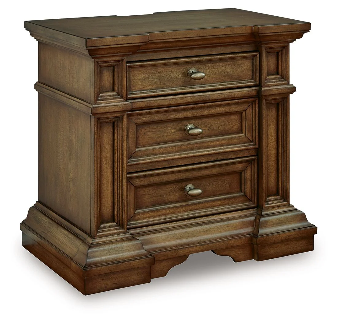 Frantanna - Three Drawer Night Stand - Brown - Image 1