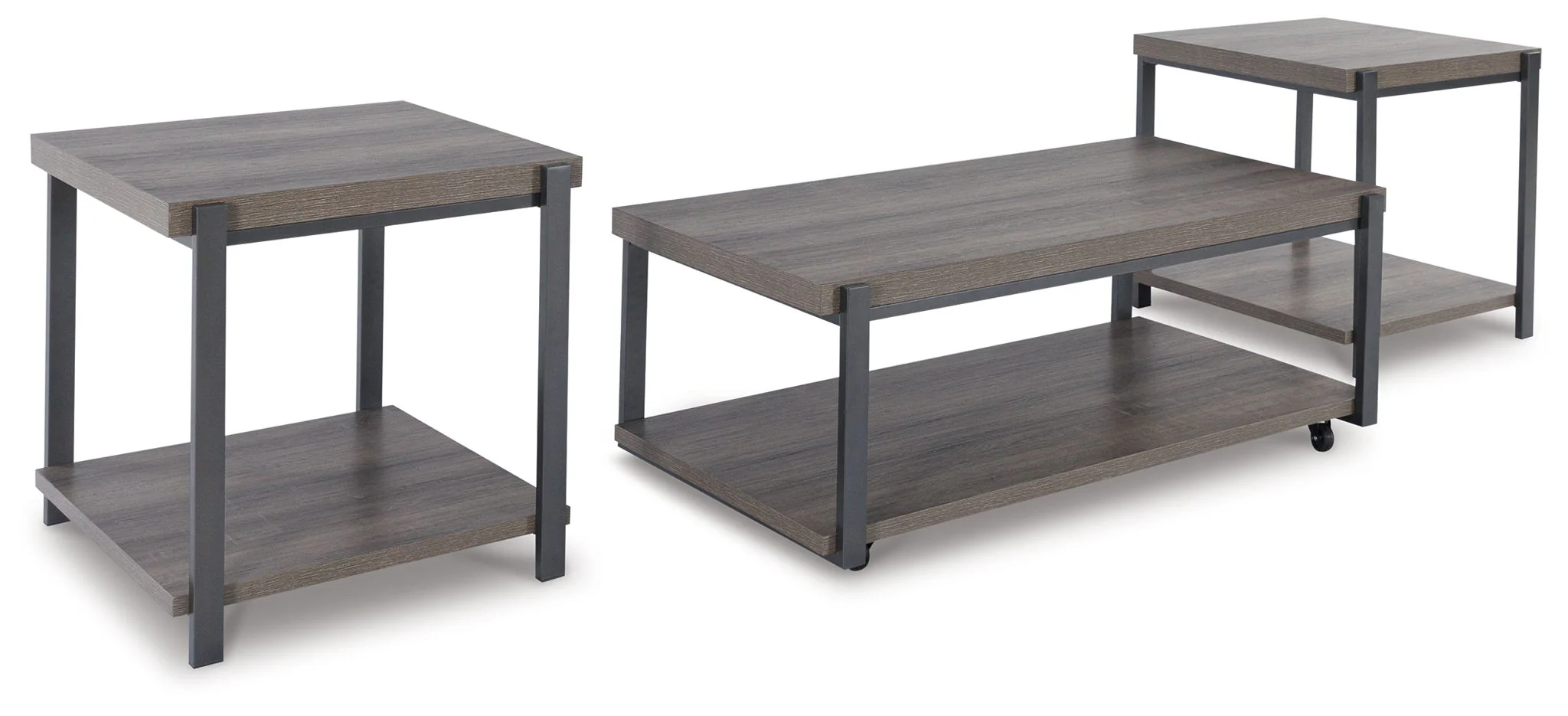Wilmaden – Occasional Table Set (Set of 3) – Gray / Black