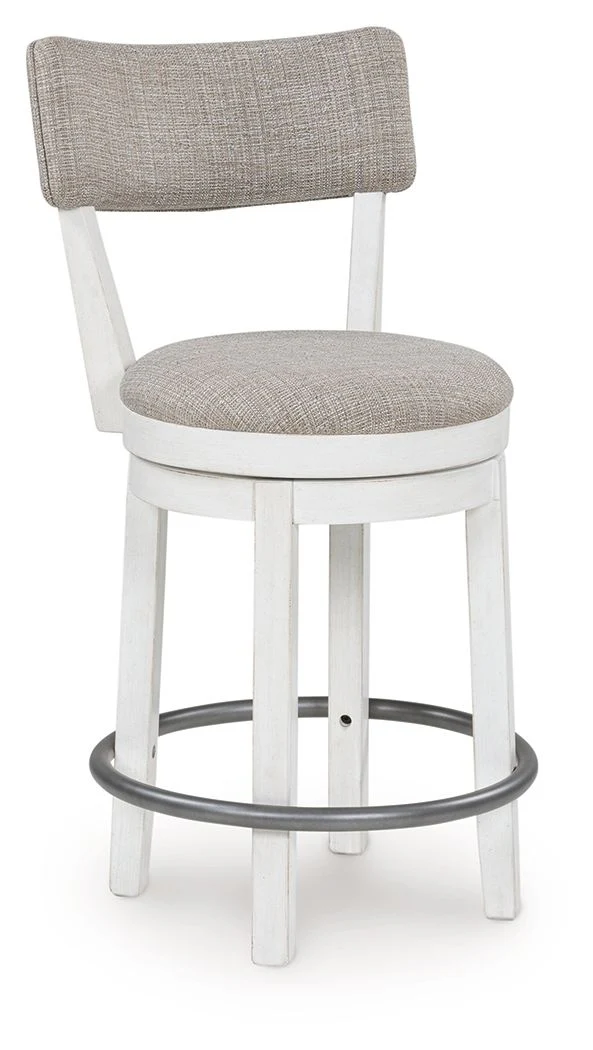 Robbinsdale - Upholstered Swivel Barstool (Set of 2) - Antique White - Image 2