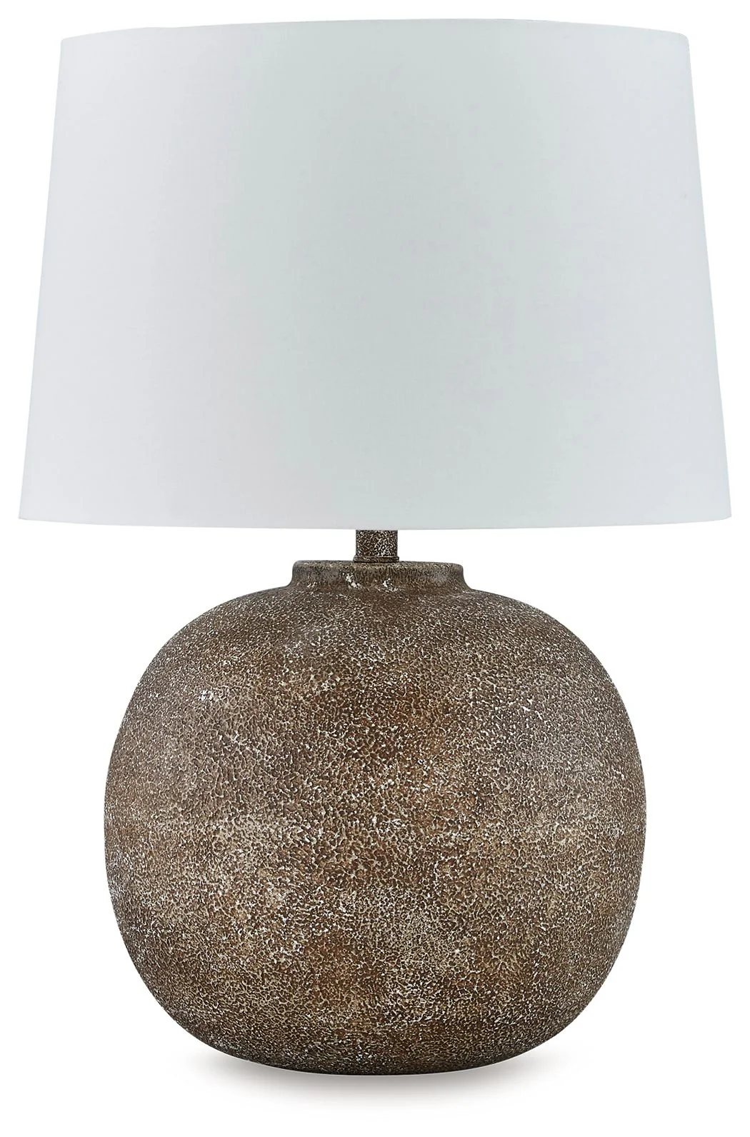 Neavesboro - Metal Table Lamp - Antique Brown / White - Image 1