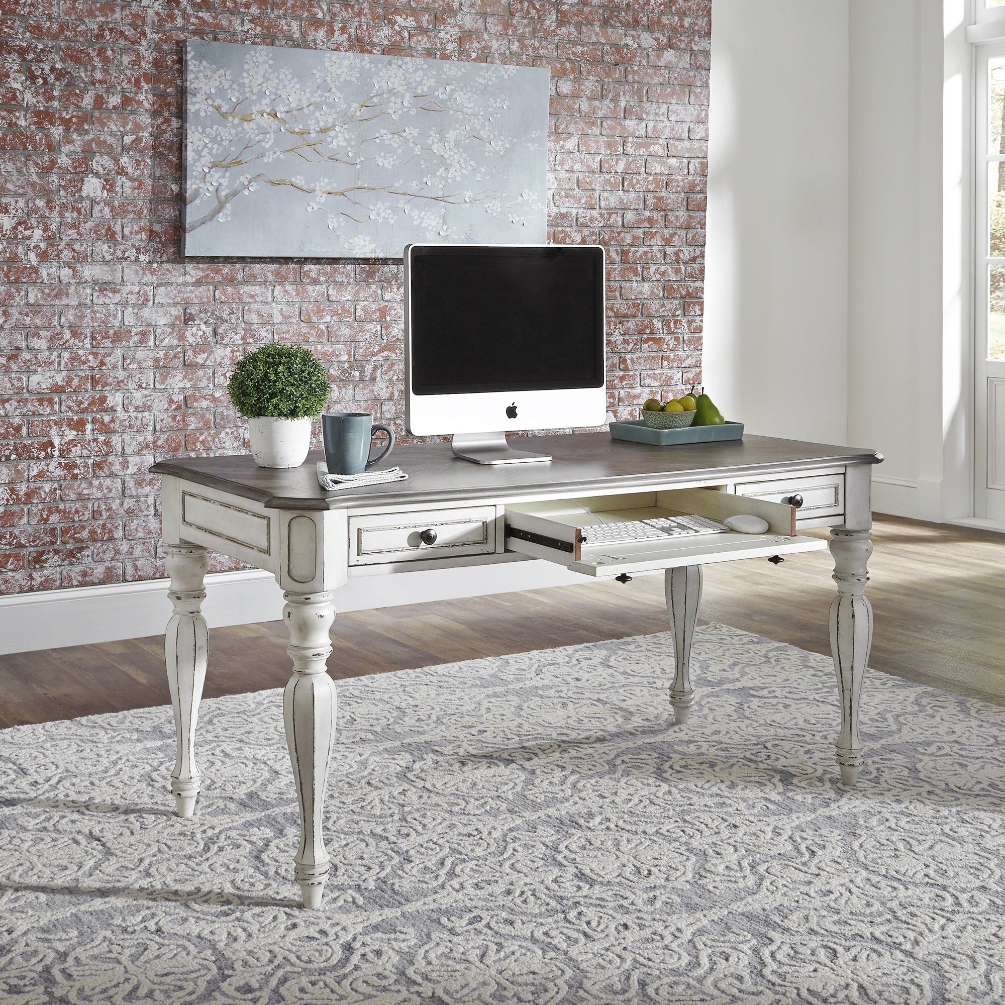 Magnolia Manor - Writing Desk - Antique White - Image 1