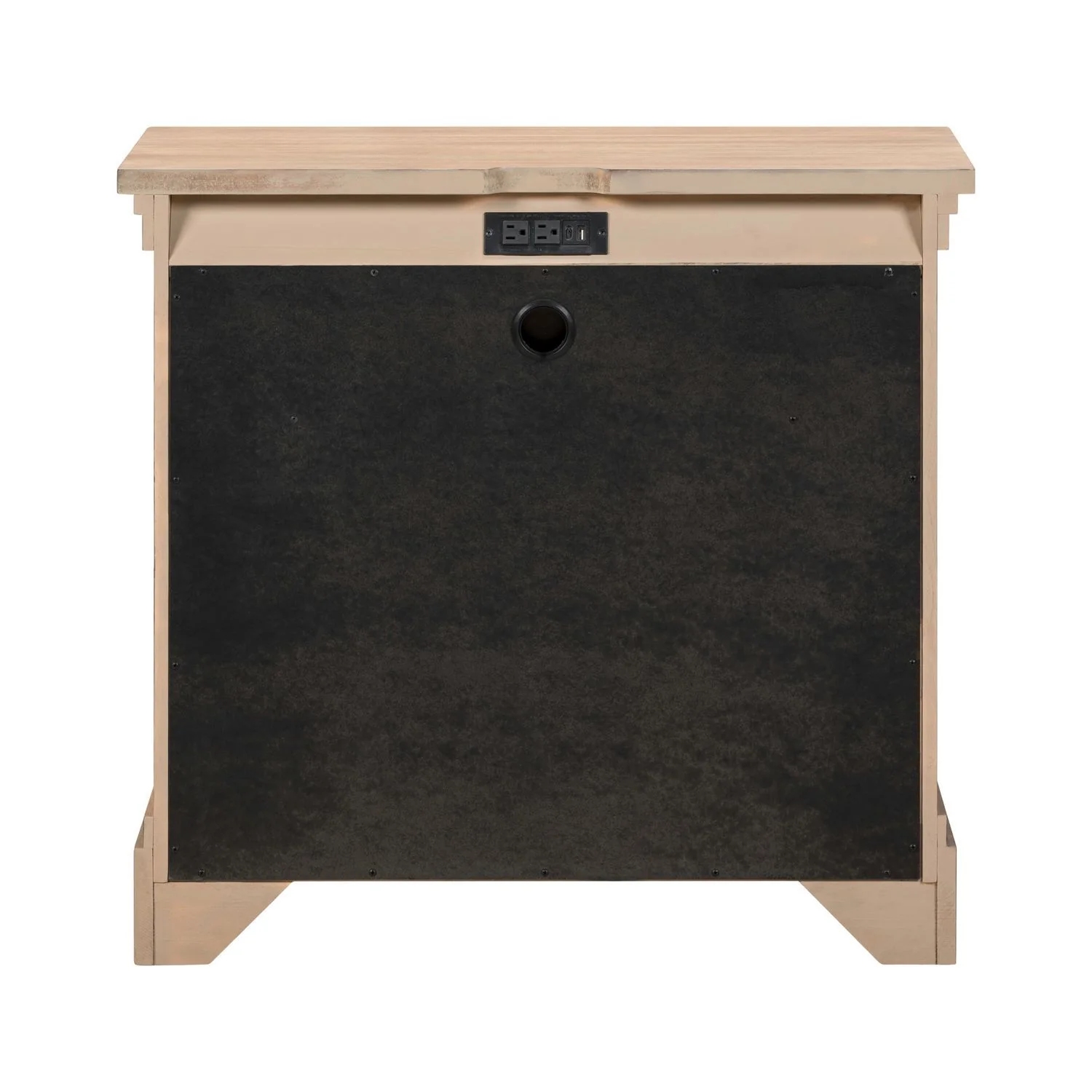 Haven Hills - Bedside Chest With Charging Station - Camel Beige - Image 3