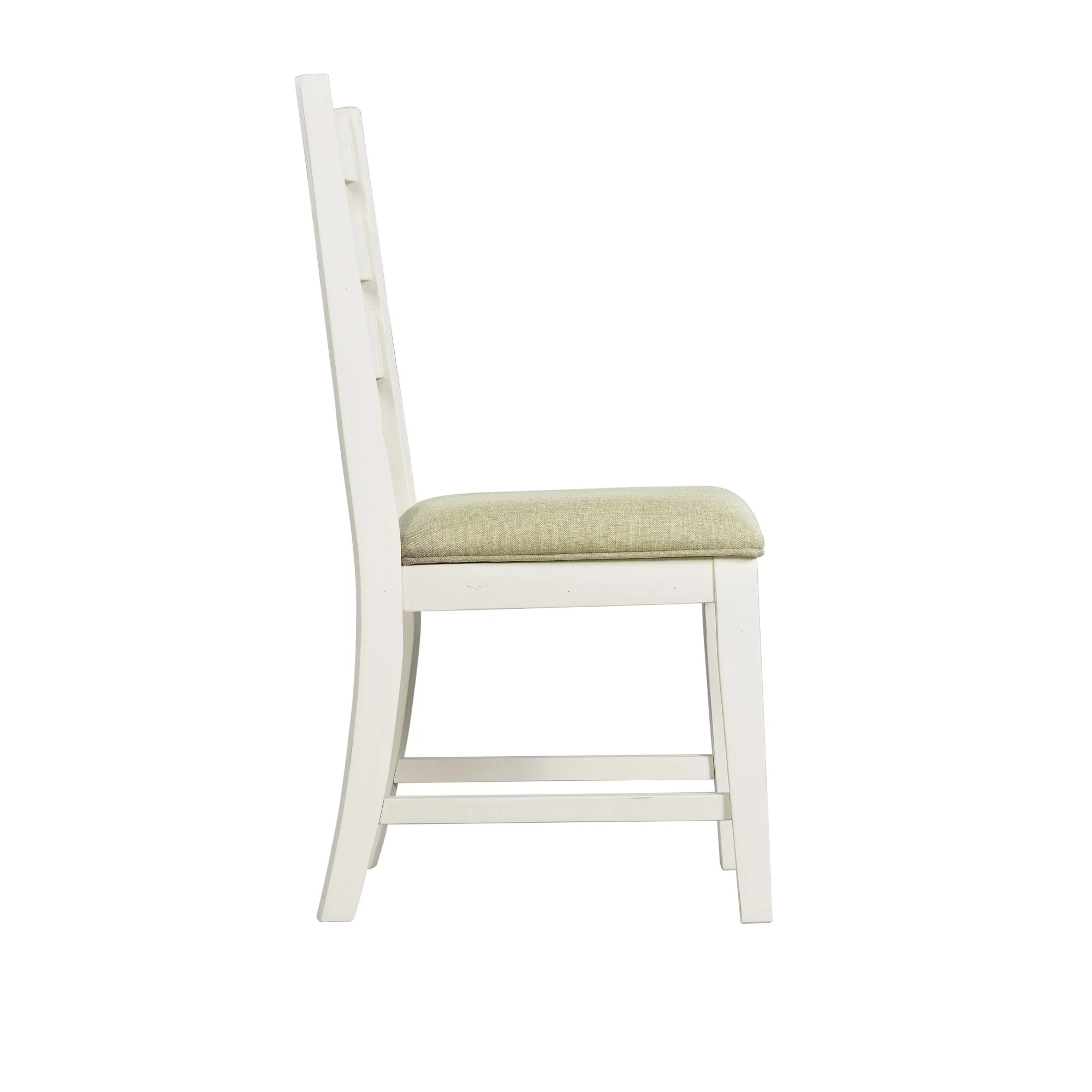 Park Creek - Ladder Back Side Chair (Set of 2) - Cottage White Finish - Image 3
