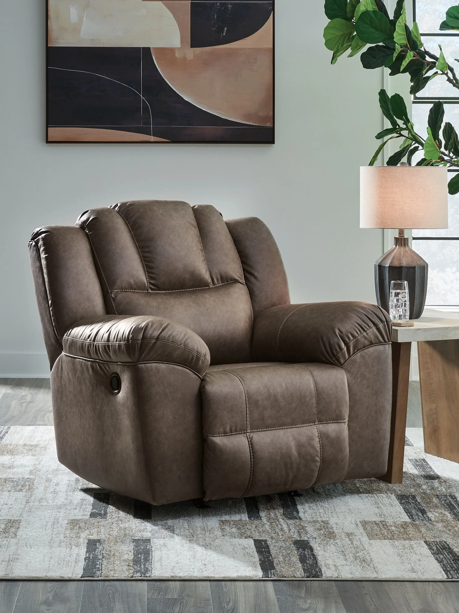 Lowilla - Rocker Recliner - Driftwood - Image 3