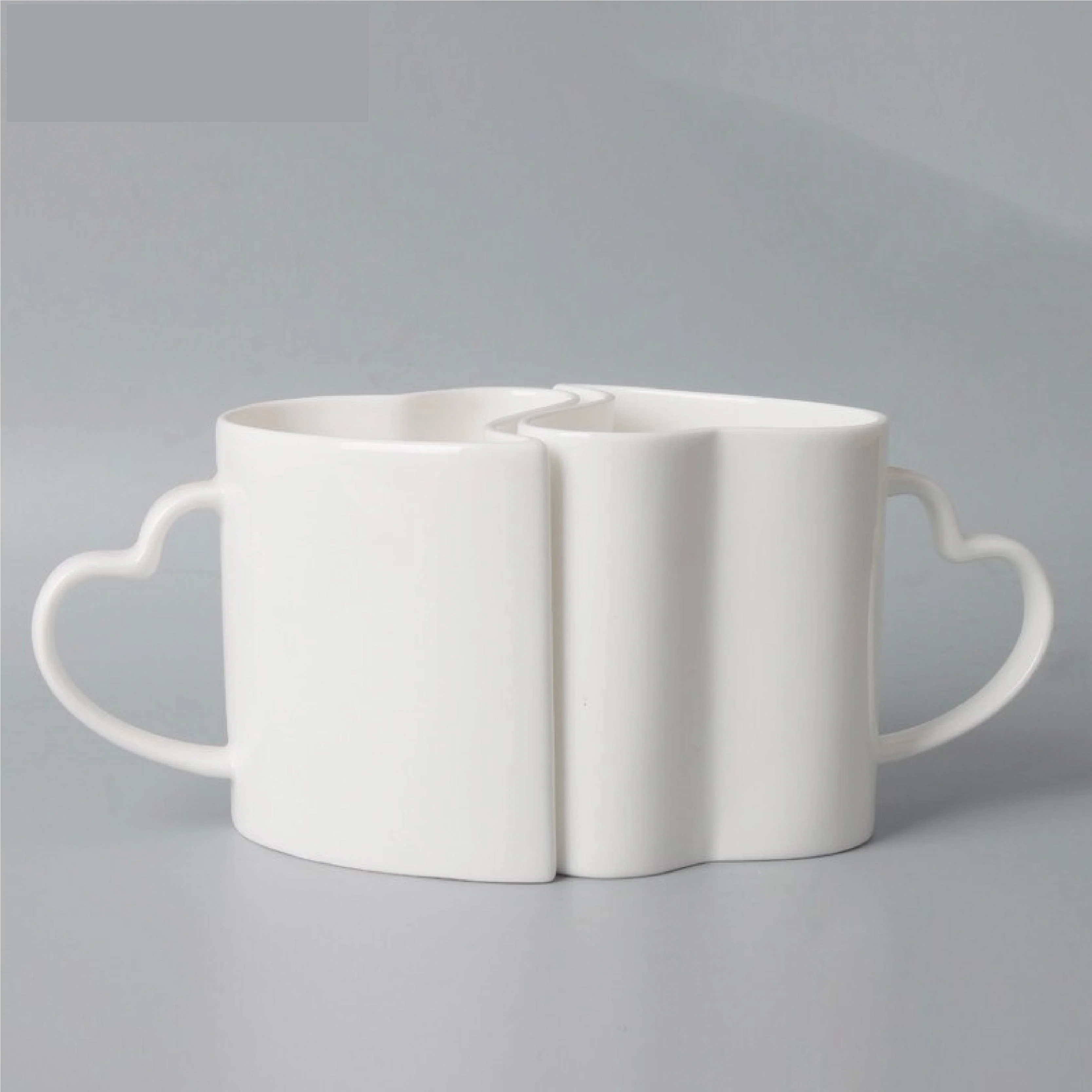 2pcs Valentines day Heart Shape Couple Mug - Image 2