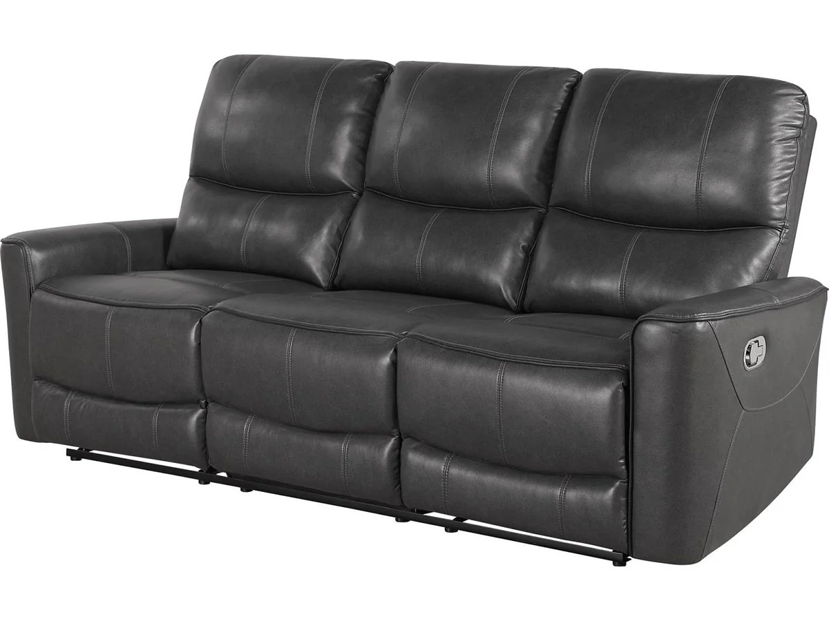 Global 36.2" Reclining Sofa - Charcoal - Image 1