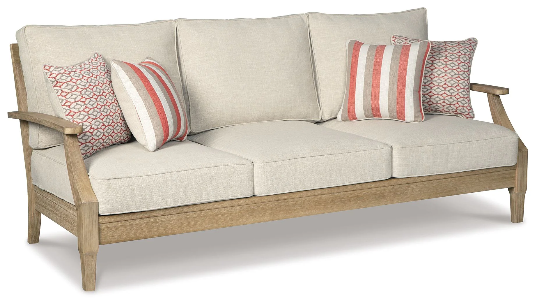 Clare View - Sofa with Cushion - Beige - Image 1