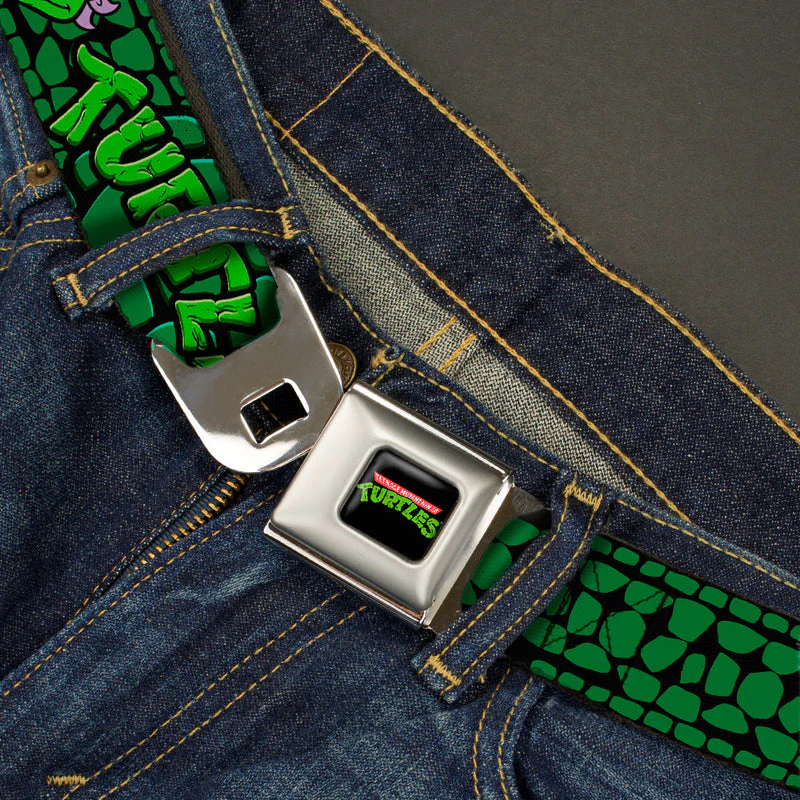 Teenage Mutant Ninja Turtles Classic Group Full Color Seatbelt Belt - Image 2