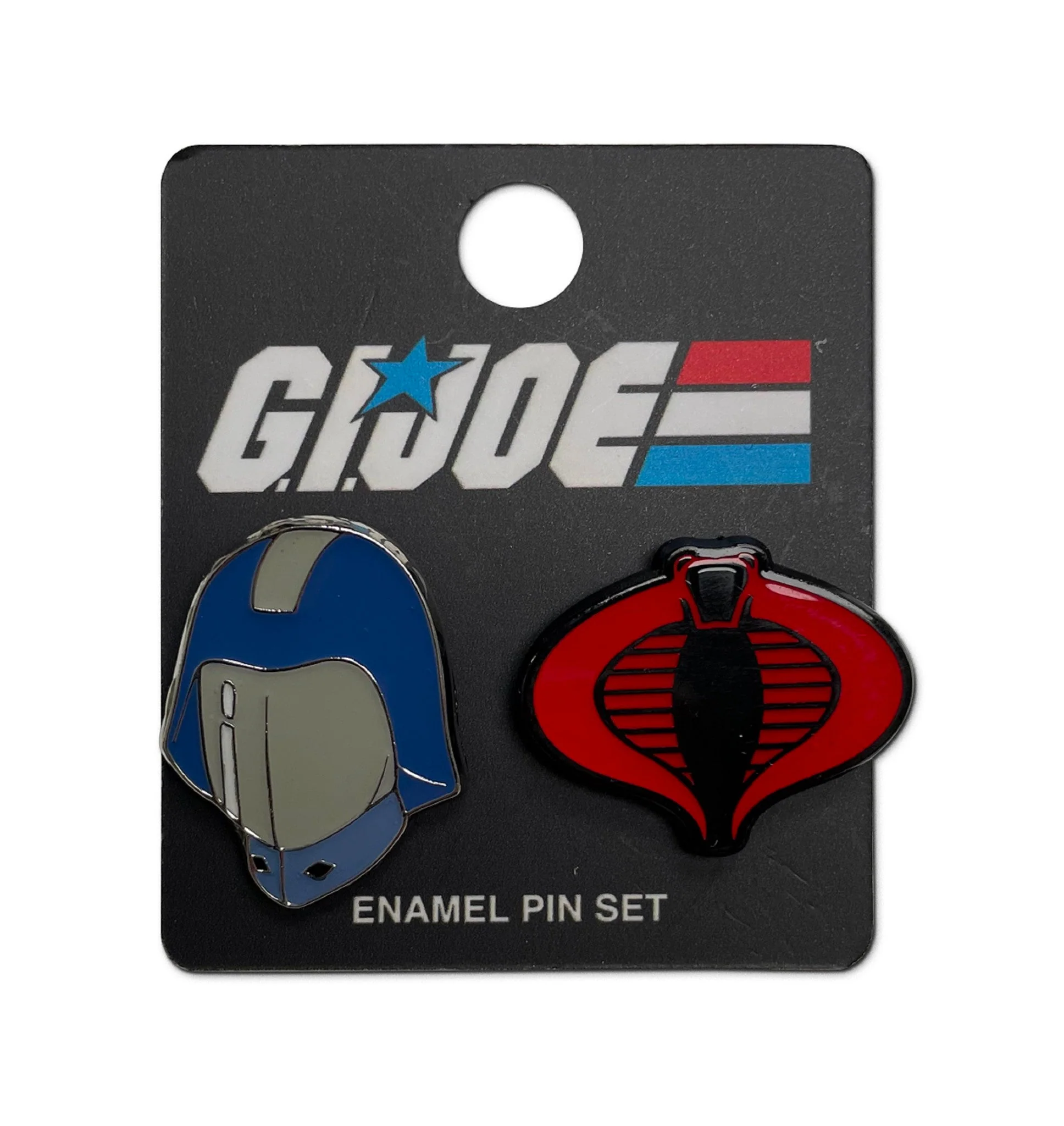 G.I. Joe Cobra Symbol Classic Cobra Commander Enamel Pin 2 Pack Set - Image 1