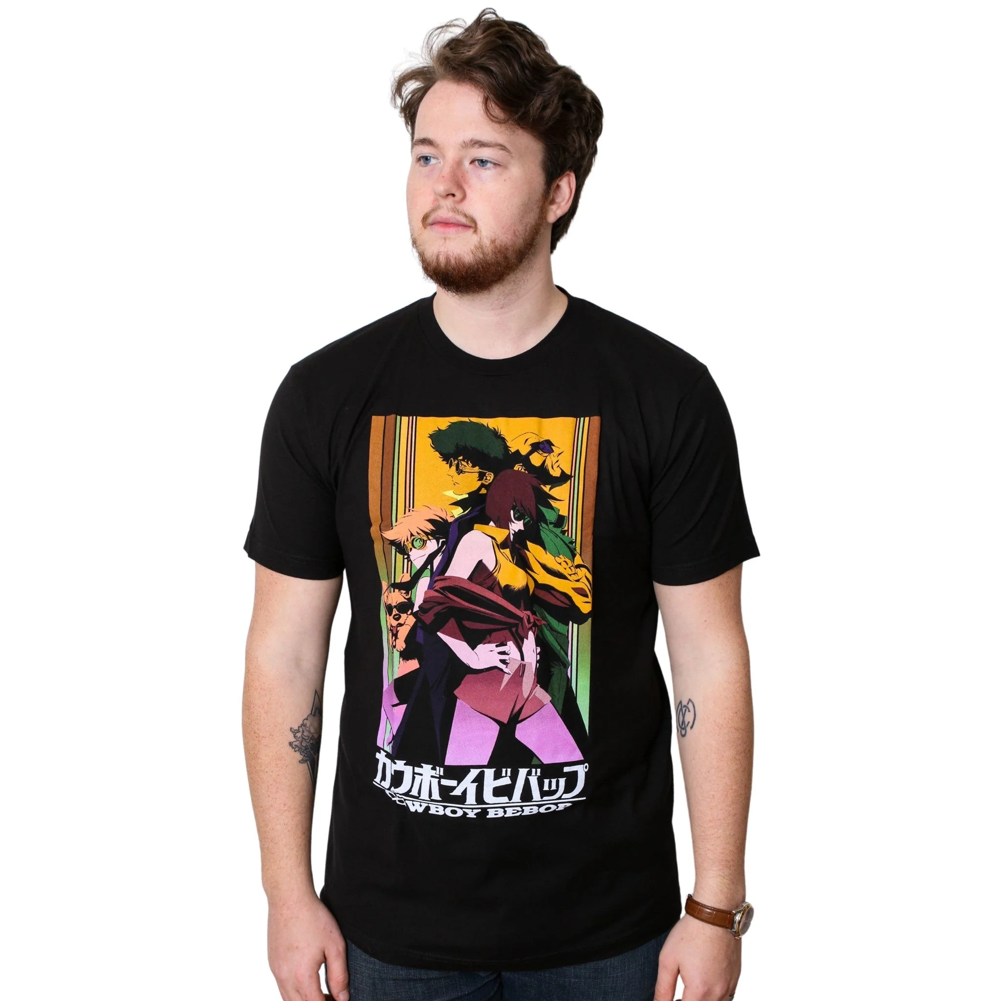 Cowboy Bebop Group Anime Adult T-Shirt - Image 2