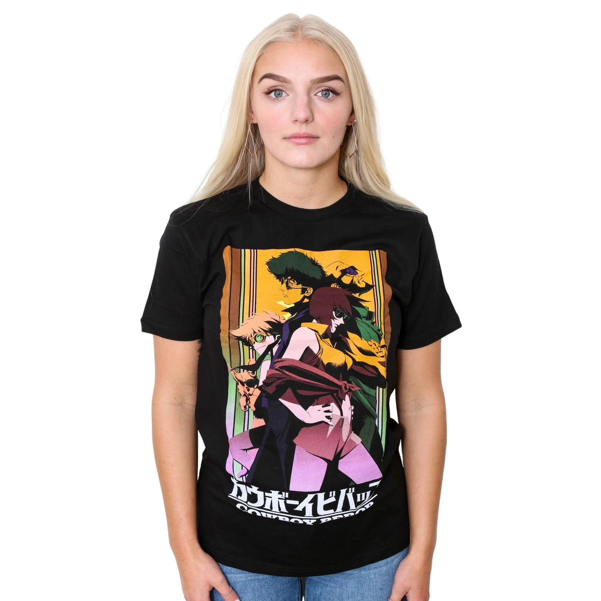 Cowboy Bebop Group Anime Adult T-Shirt - Image 3