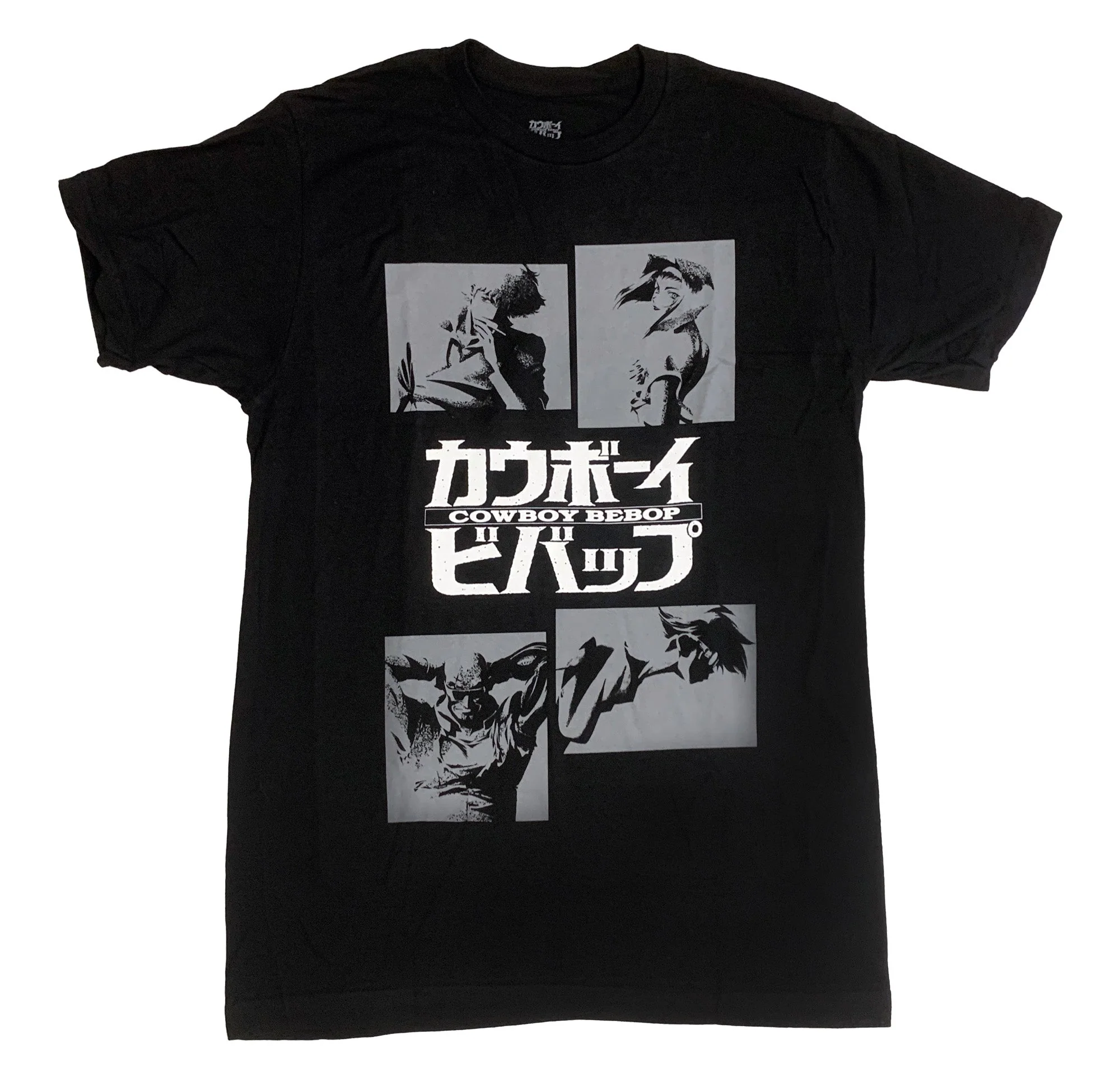 Cowboy Bebop Group Squares Anime Adult T-Shirt - Image 2