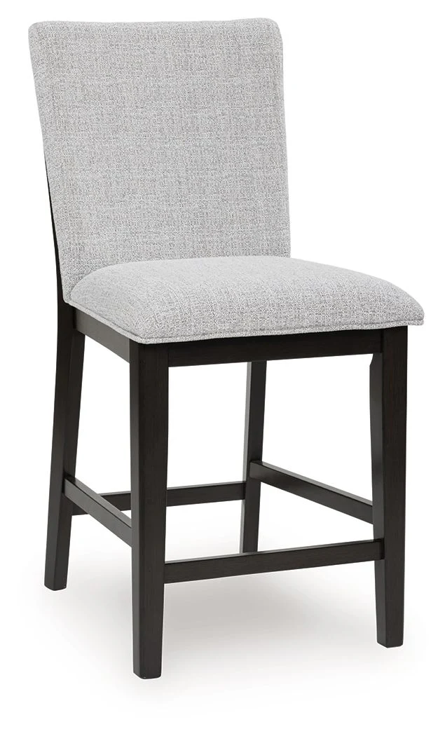 Neymorton – Upholstered Barstool (Set of 2) – Dark Grayish Brown
