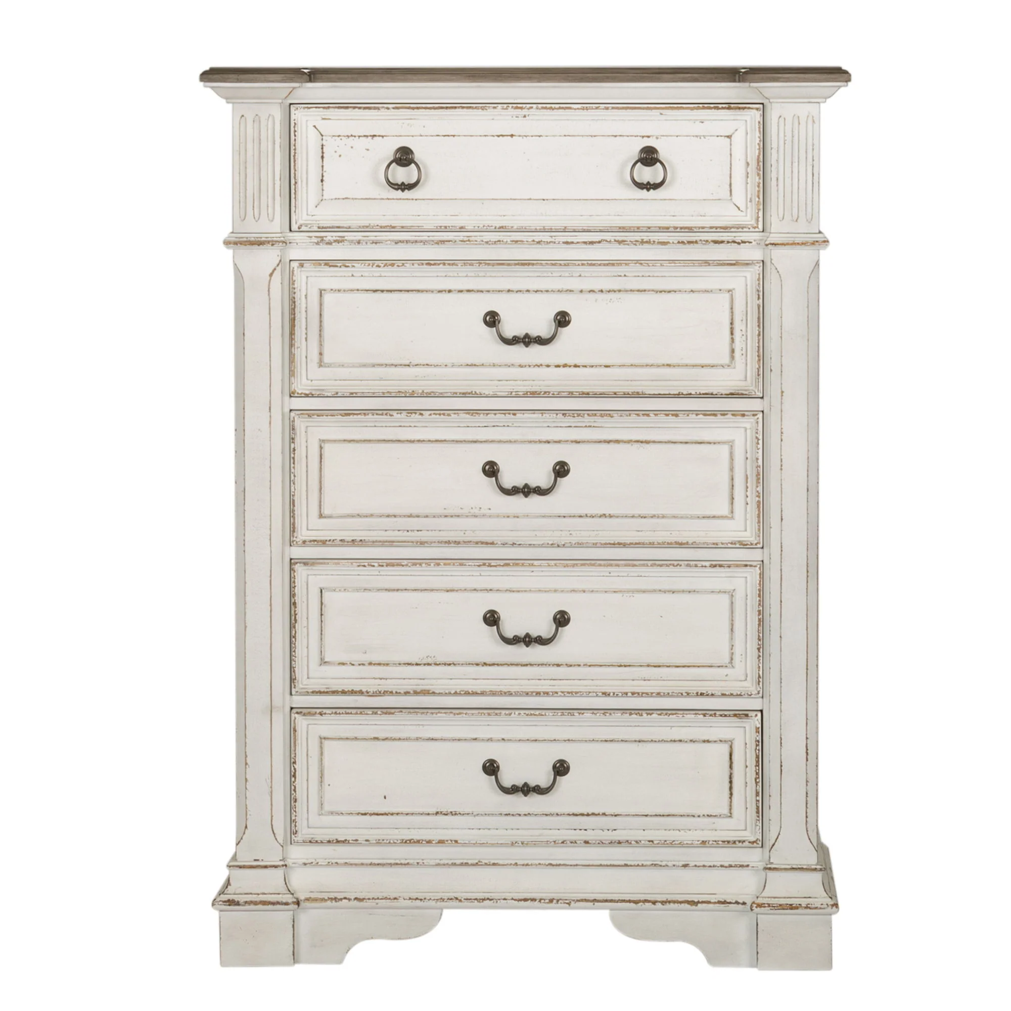 Abbey Park - 5 Drawer Chest - Antique White - Image 1
