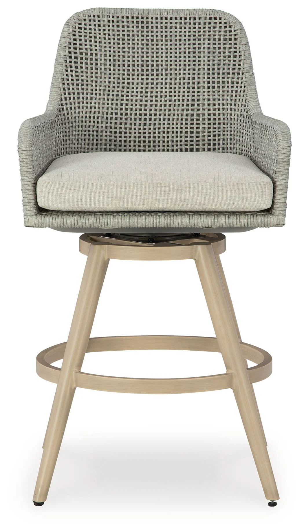 Seton Creek - Barstool With Cushion (Set of 2) - Beige / Gray - Image 3