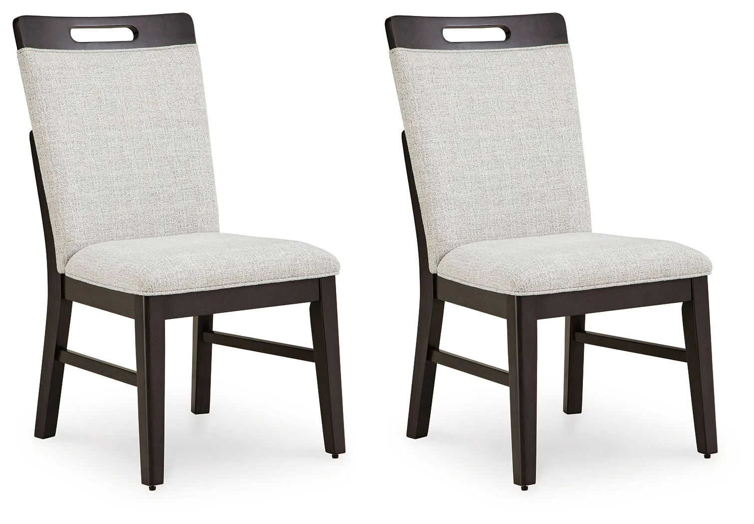 Neymorton - Dining Upholstered Side Chair (Set of 2) - Light Gray / Brown - Image 1