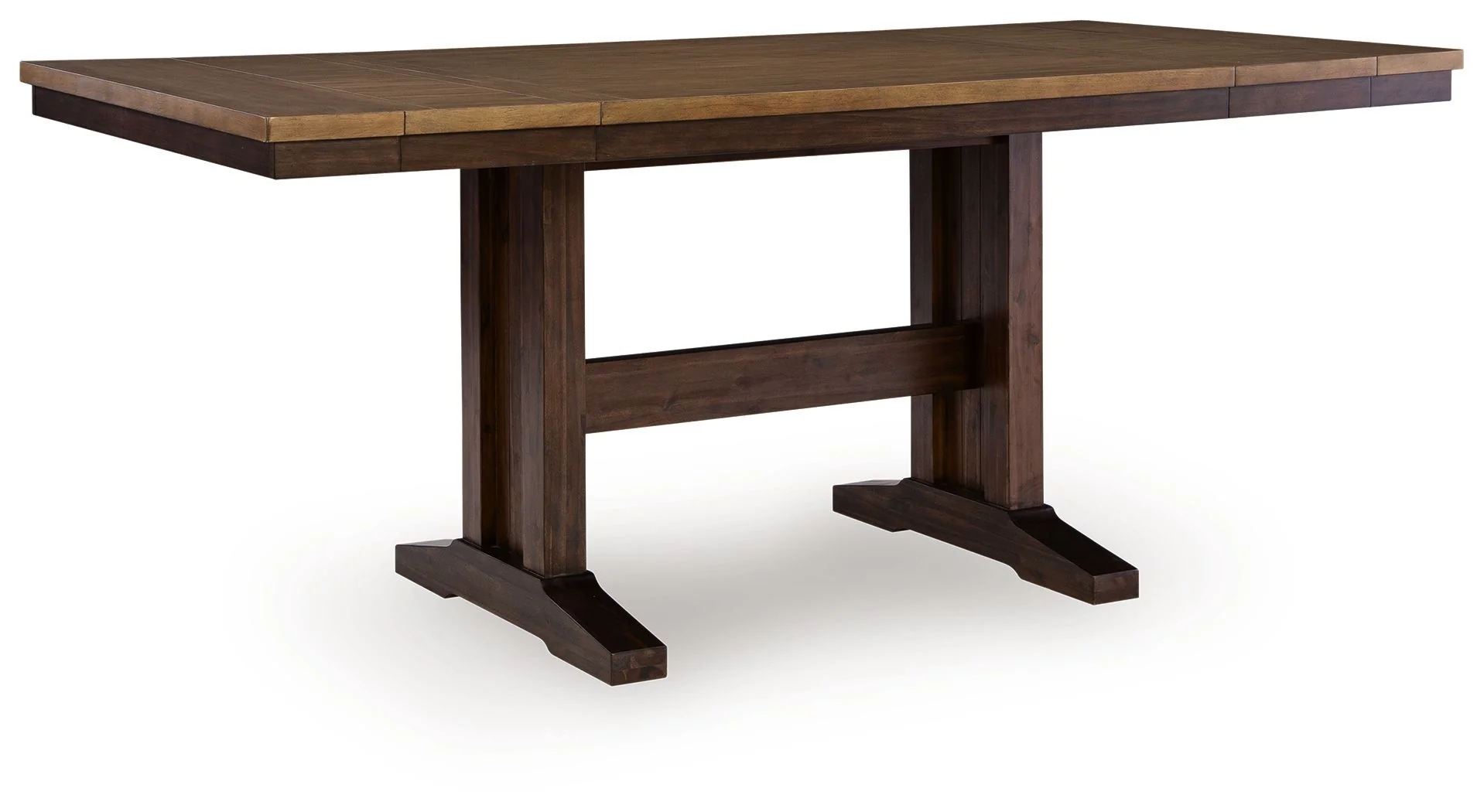 Rylandeen - Rectangular Dining Room Counter Height Extension Table - Light Brown / Dark Brown - Image 1