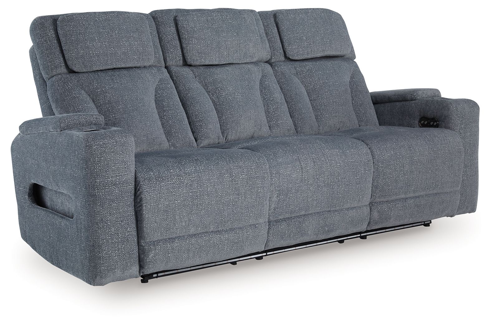 Studio Cave - Power Reclining Sofa - Steel - Image 1