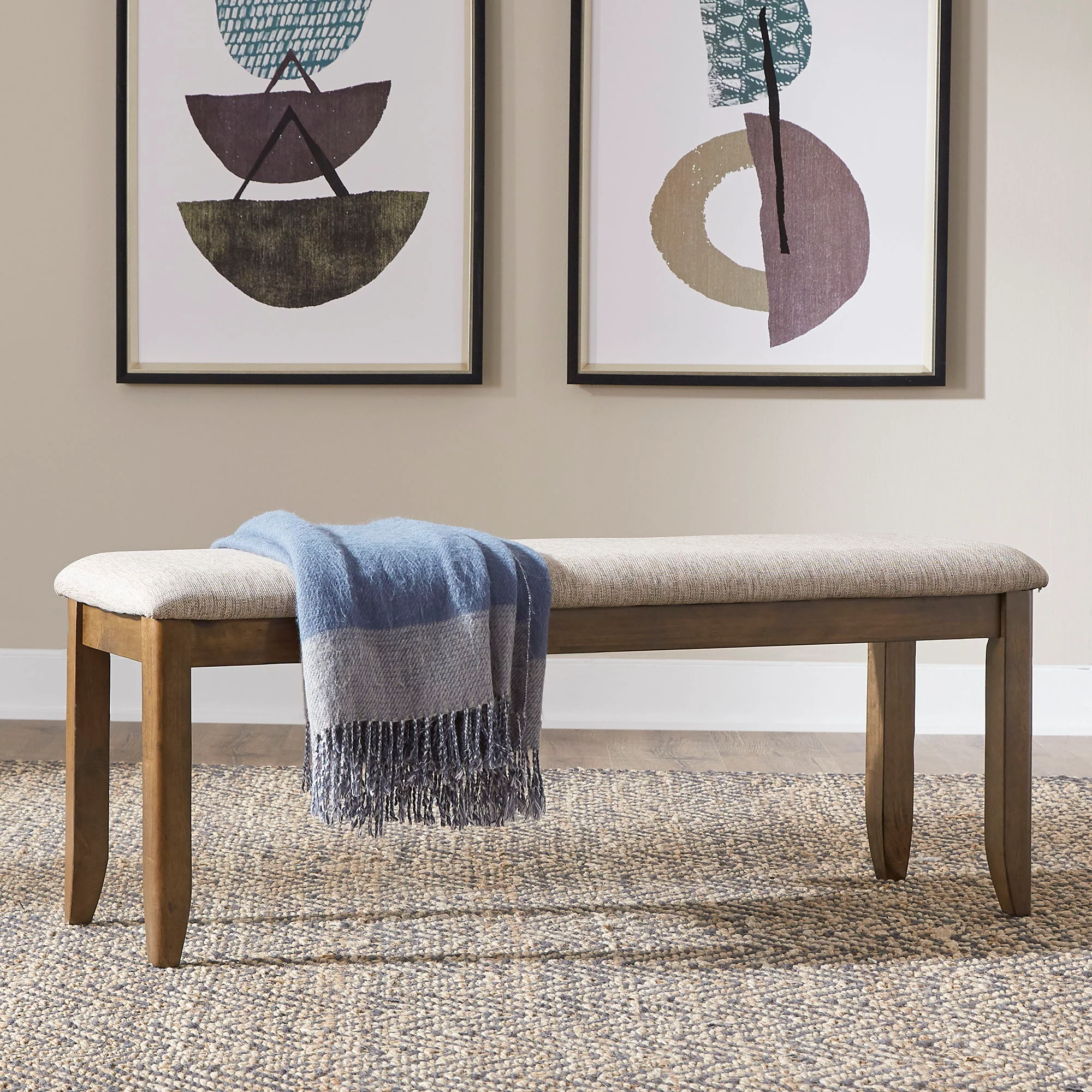 Santa Rosa - Upholstered Dining Bench - Antique Honey - Image 1