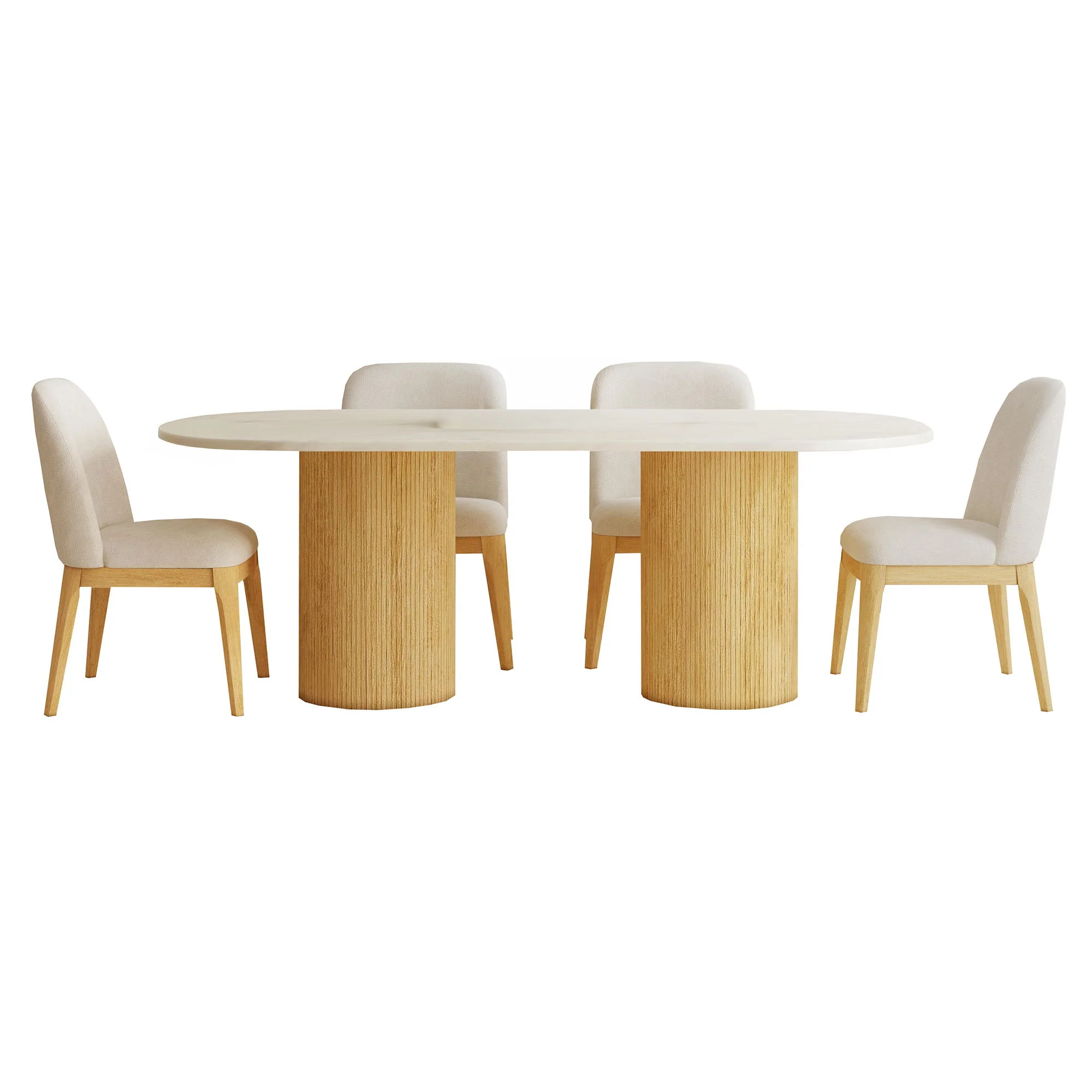 Sylvie - 5 Piece Standard Height Dining Set, Oval Table - Image 3