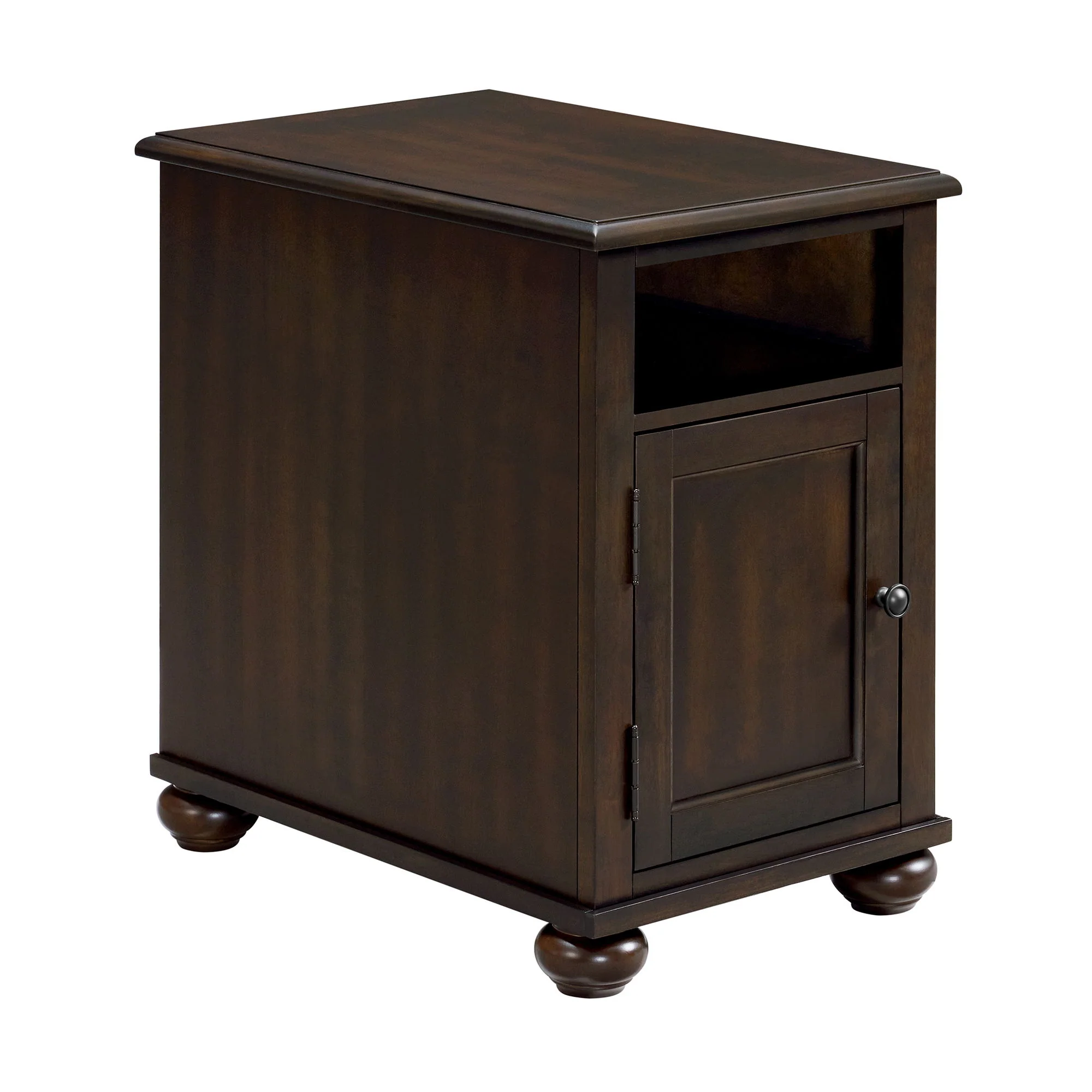 Wagner – Chairside Table With USB – Cherry
