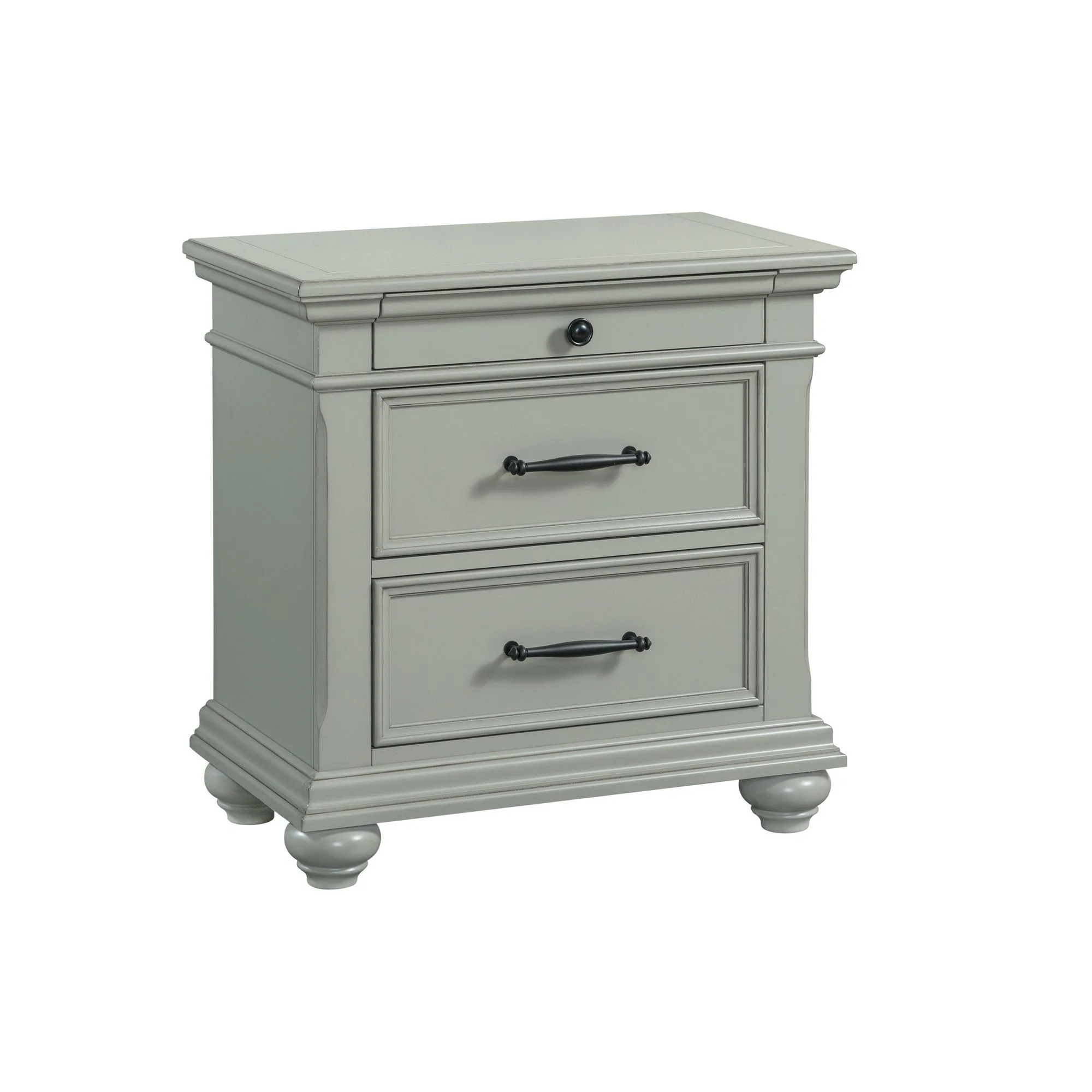 Slater - Nightstand With USB - Gray - Image 1