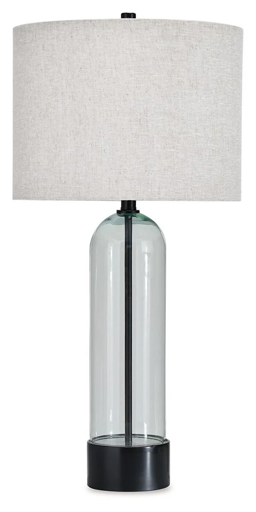 Kerrbrook - Glass Table Lamp - Clear / Black - Image 1
