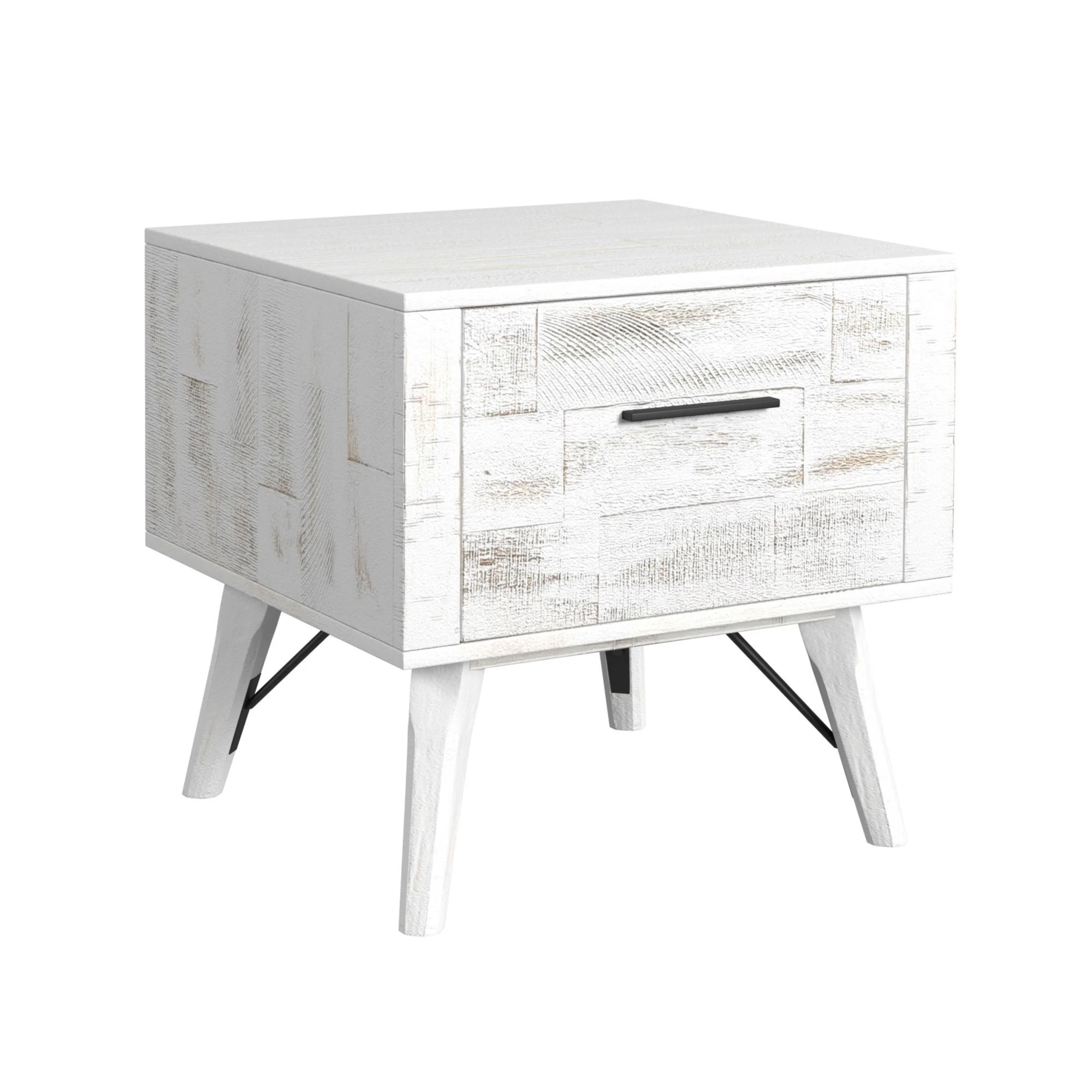 Rogen Rustic – End Table – Rustic White