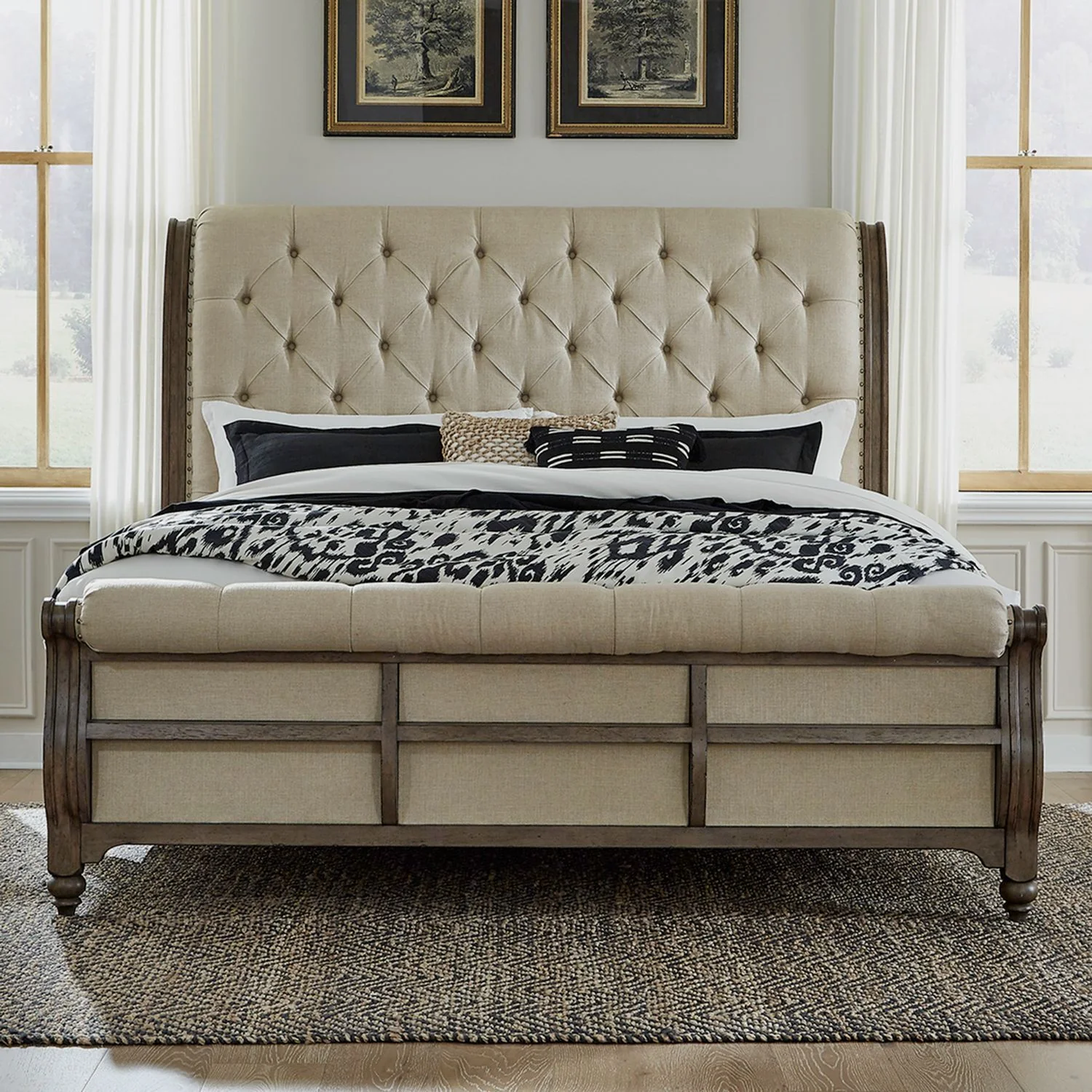 Americana Farmhouse - Sleigh Bed - Image 1