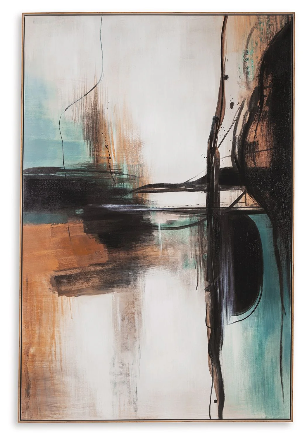 Brunonia – Wall Art – Teal / Orange / Black
