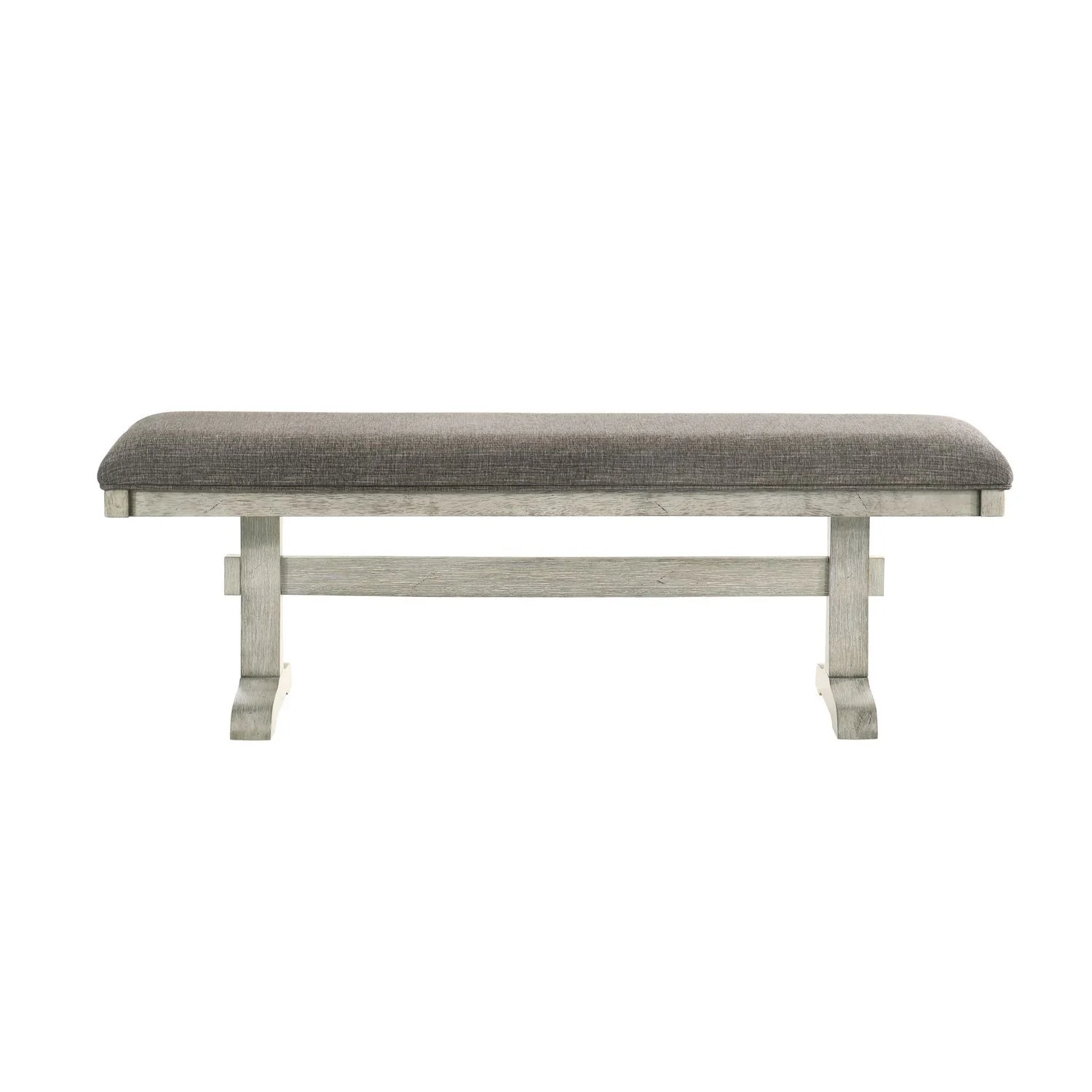 Hallendale - Upholstered Dining Bench - Gravel Wash - Image 2