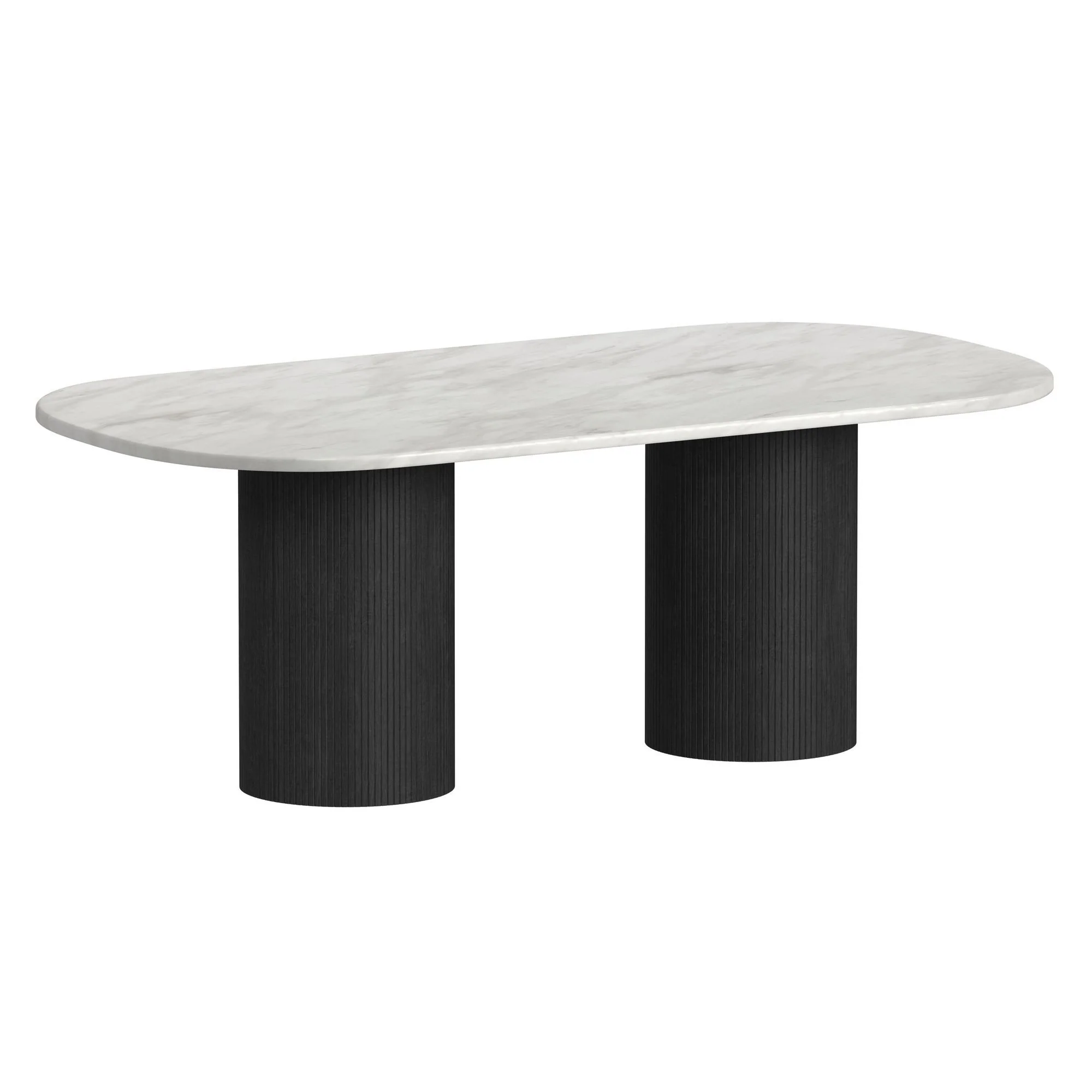 Sylvie - Oval Dining Table With Faux Marble Top - Image 3