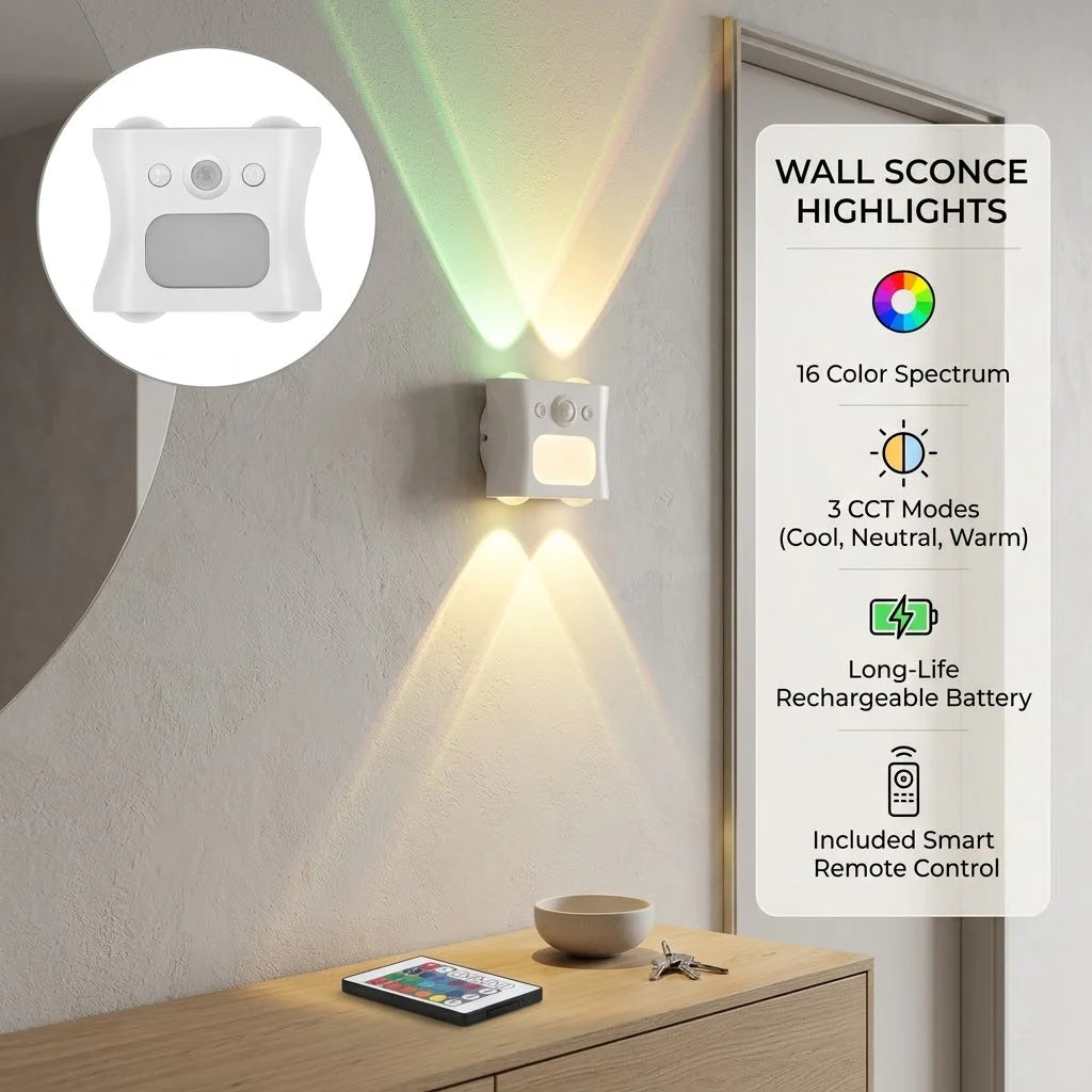 Color Flow Motion Sensor Wall Light - Image 3