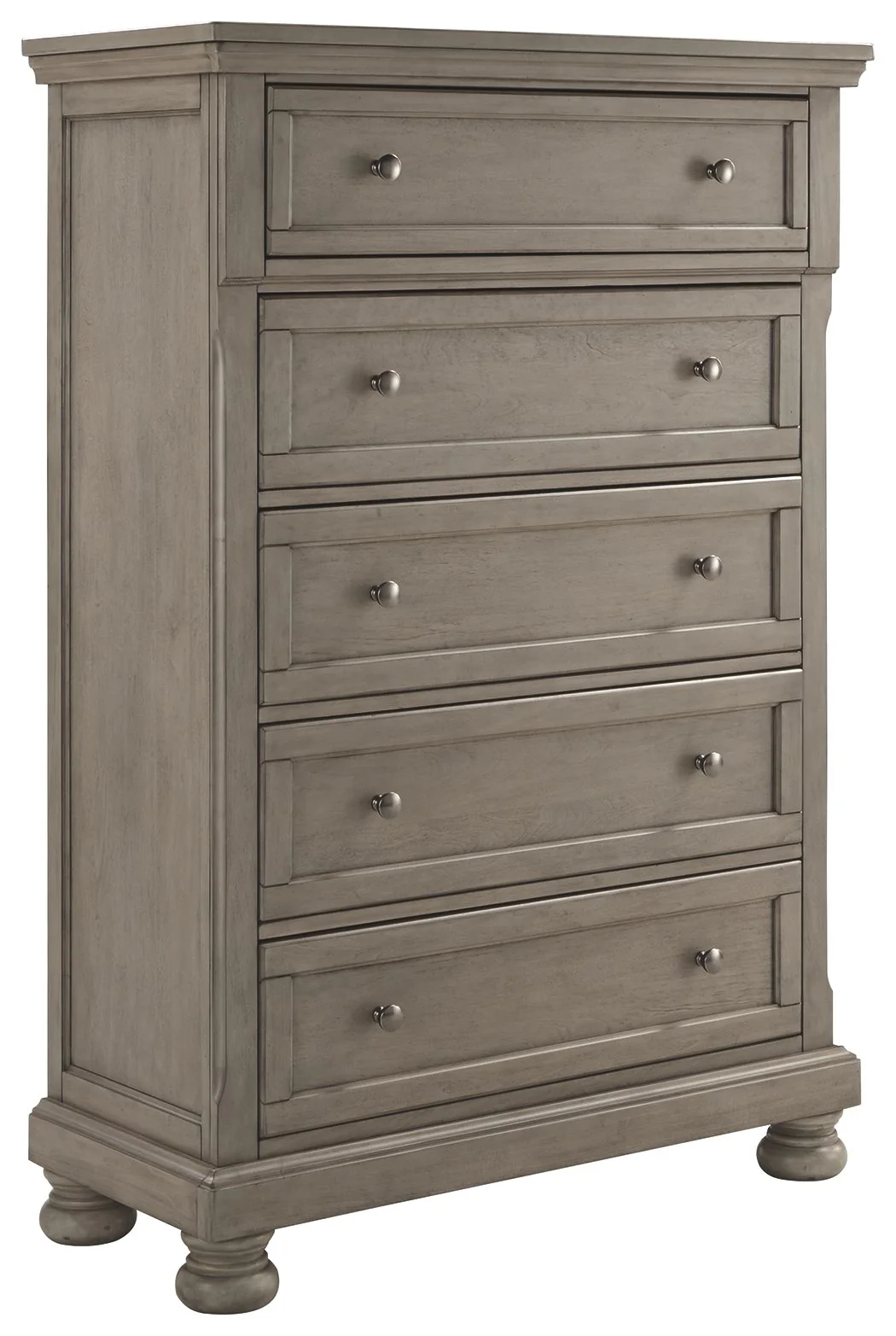 Lettner - Five Drawer Chest - 2-handles - Light Gray - Image 1