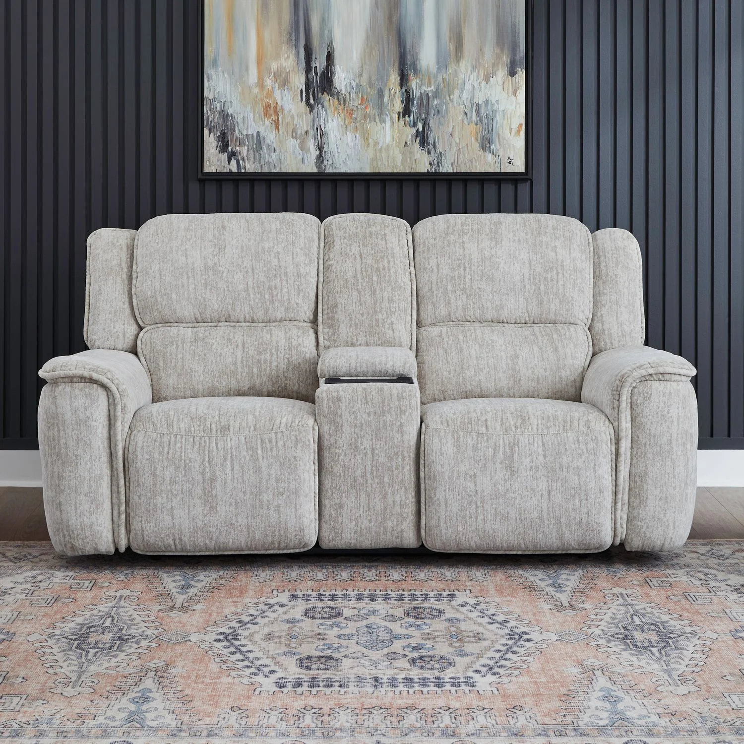 Clayton - Loveseat With Console P3 & ZG - Galactic Parchment - Image 1