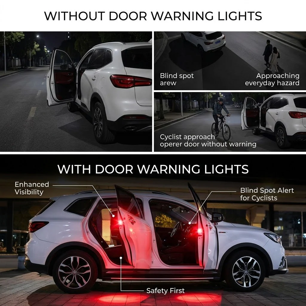 Wireless Car Door Safety Warning Lights - Image 3