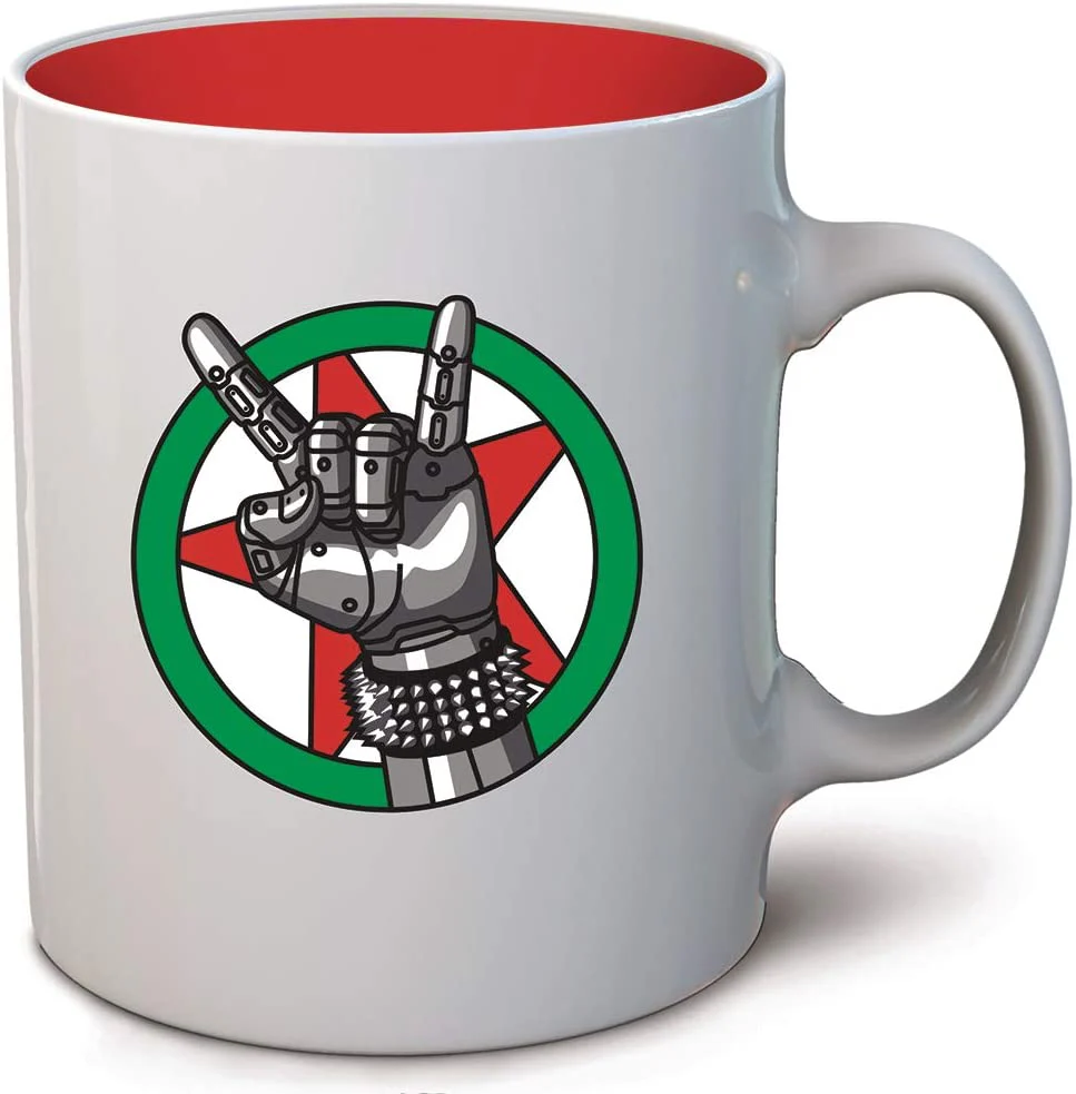 Dark Horse Deluxe Cyberpunk 2077 Johnny Silverhand emblem Coffee Mug - Image 1