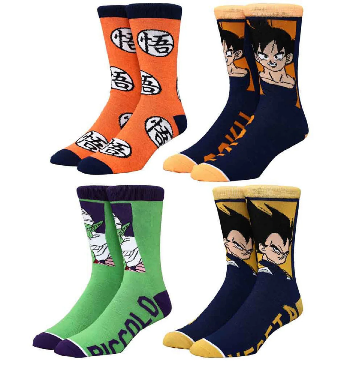 Dragon Ball Z Goku Vegeta Anime 12 Days Of Crew And Low Cut Socks 12 Pack - Image 2