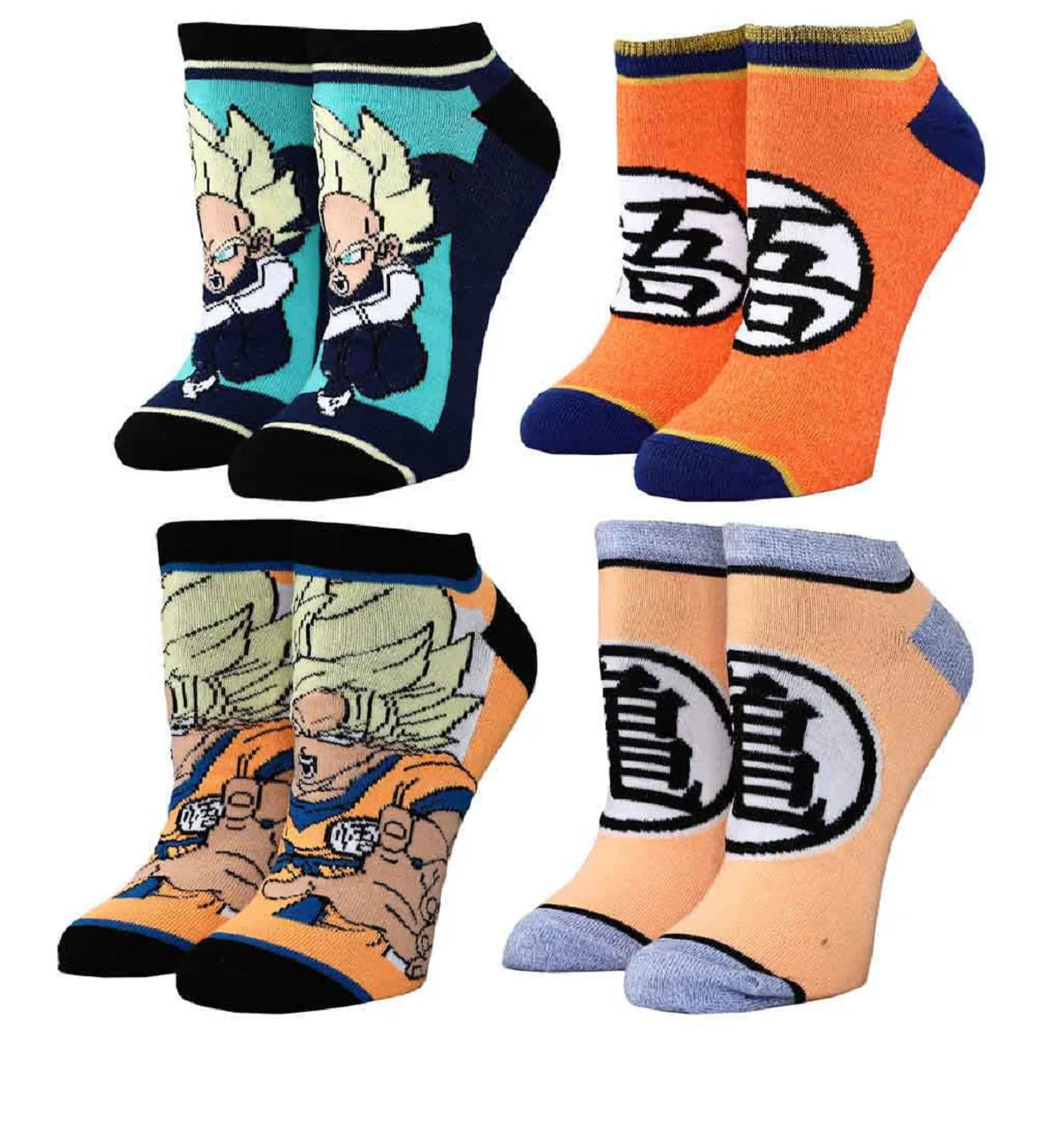 Dragon Ball Z Goku Vegeta Anime 12 Days Of Crew And Low Cut Socks 12 Pack - Image 3