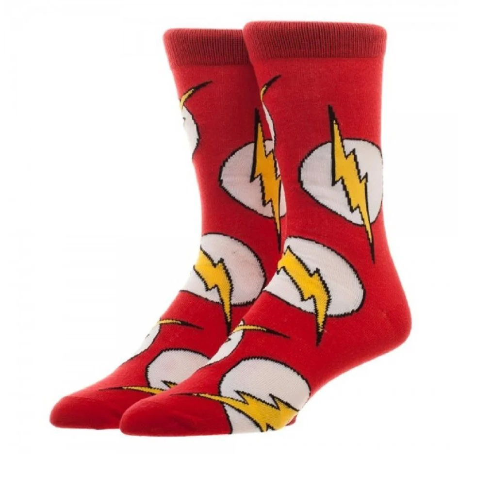 DC Comics Flash Large All Over Print Crew Socks - Image 1