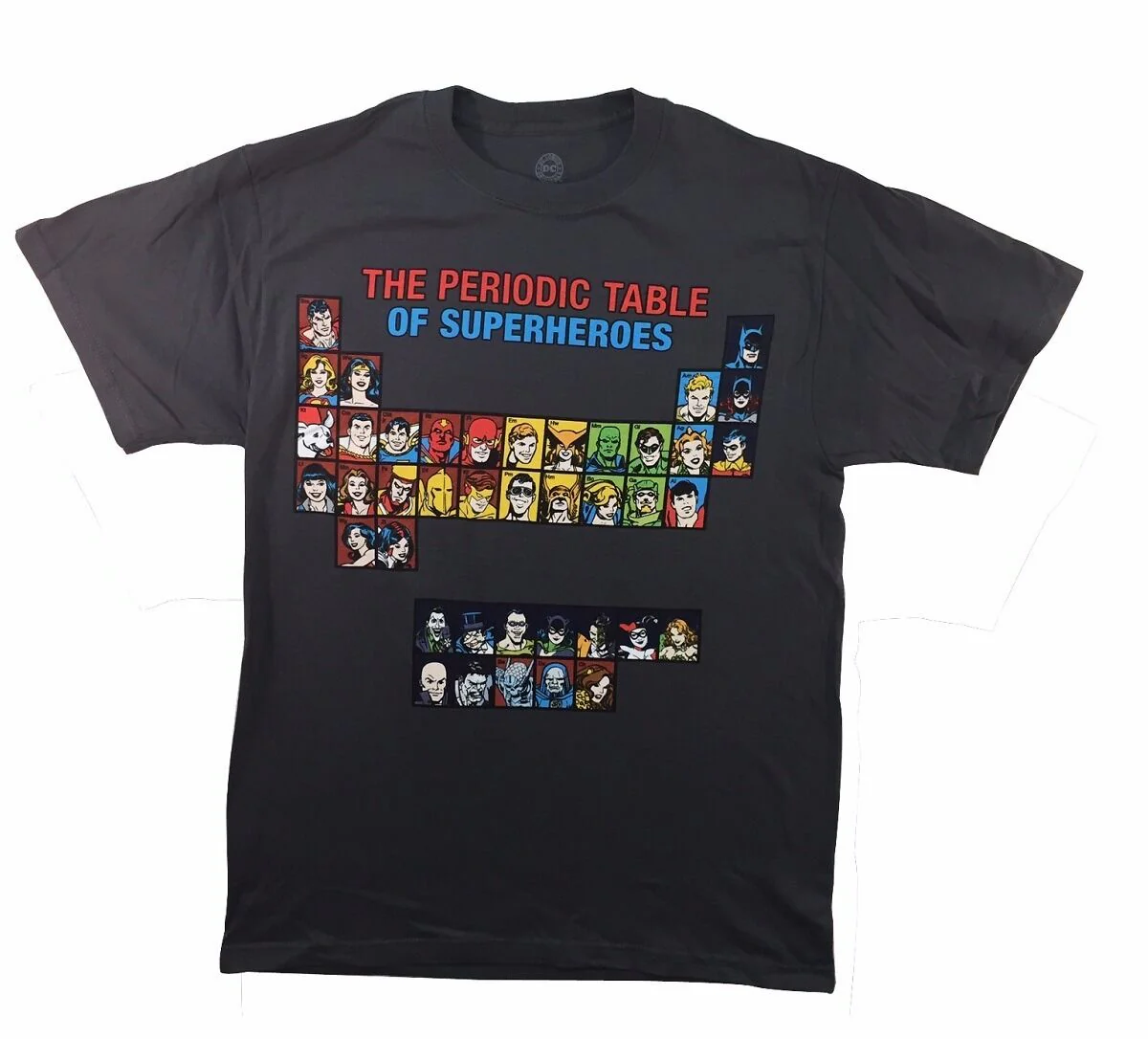 DC Comics Periodic Table Of Super Heroes Adult T-Shirt - Image 1
