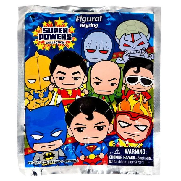 DC Super Powers 3-D Figural Keyring Mystery Pack DC Comics Key Chain - Image 1