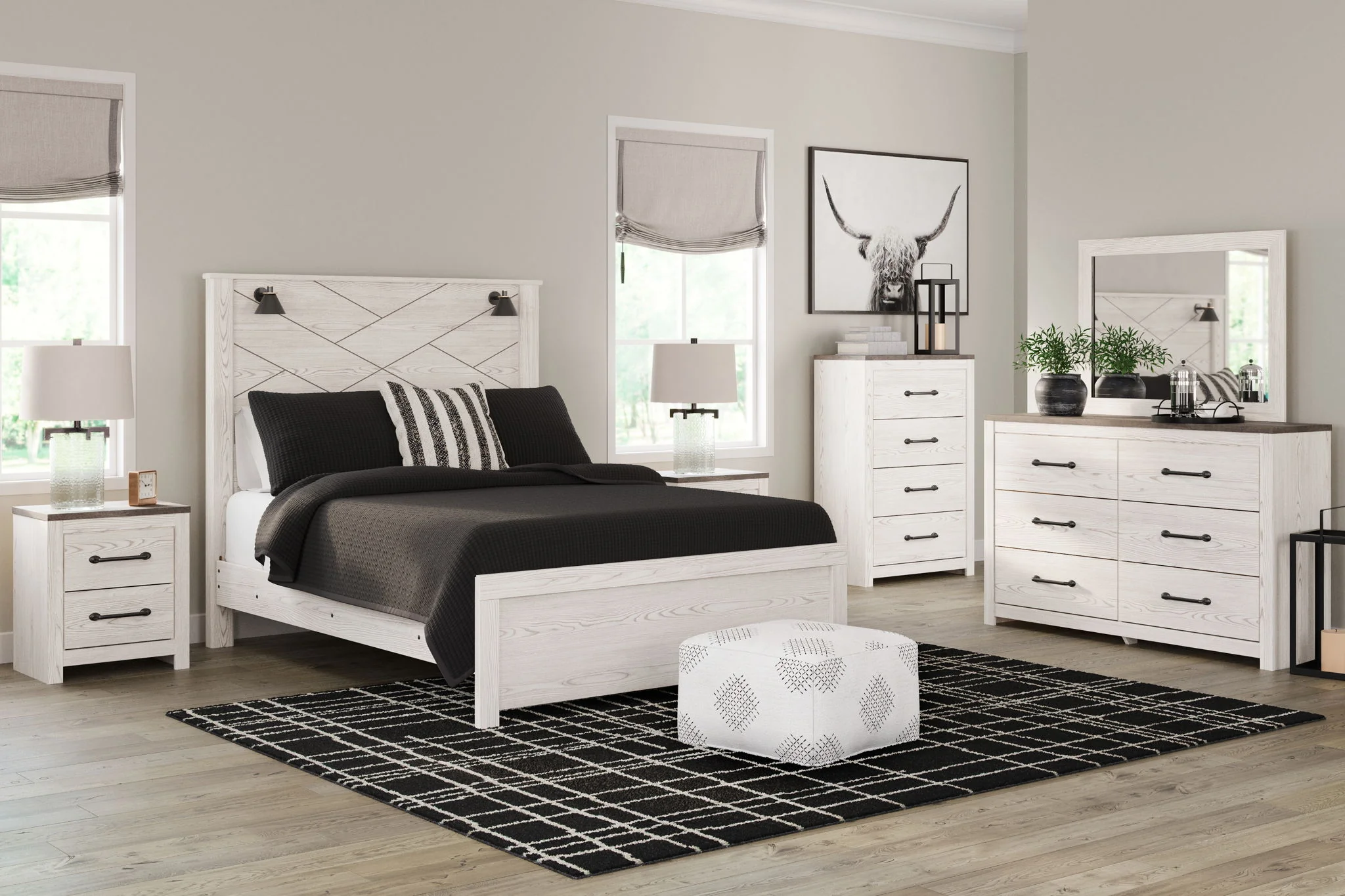 Gerridan – Panel Bedroom Set With Sconces