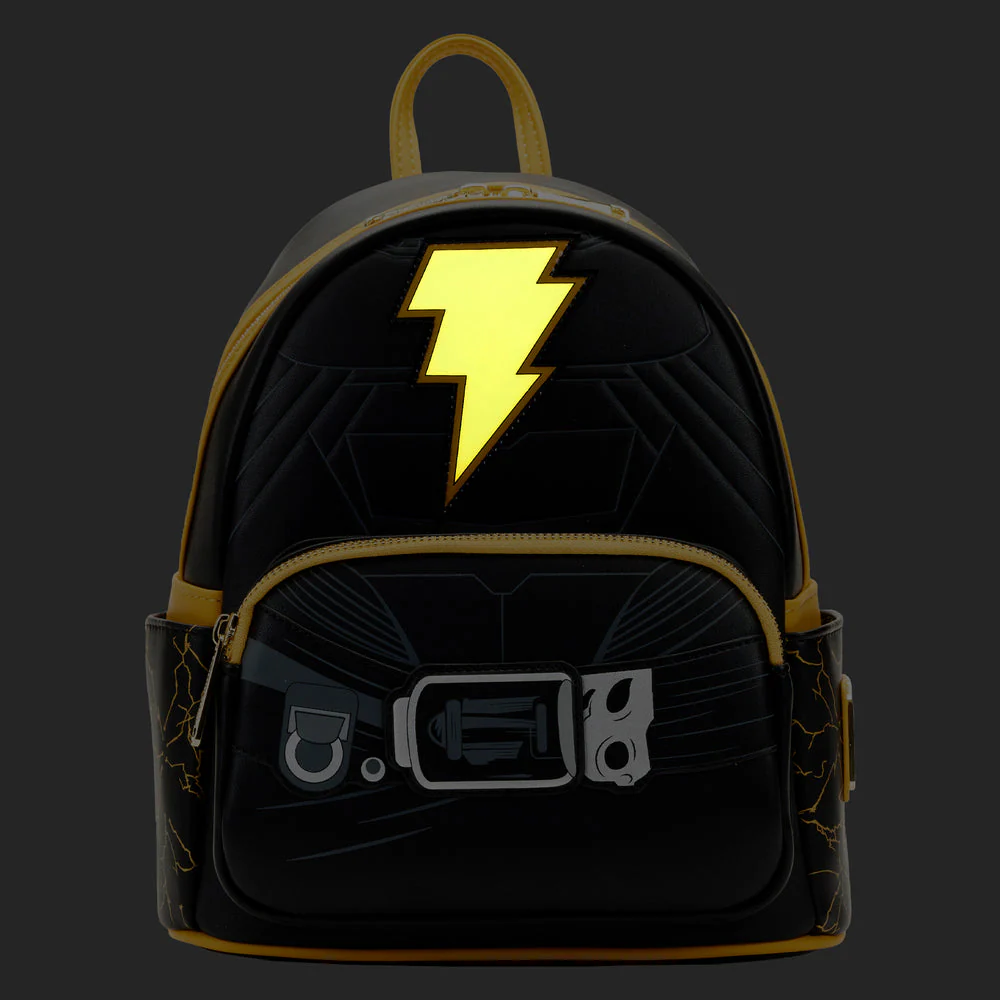 Loungefly DC Black Adam Light Up Double Strap Shoulder Bag Mini Backpack - Image 2