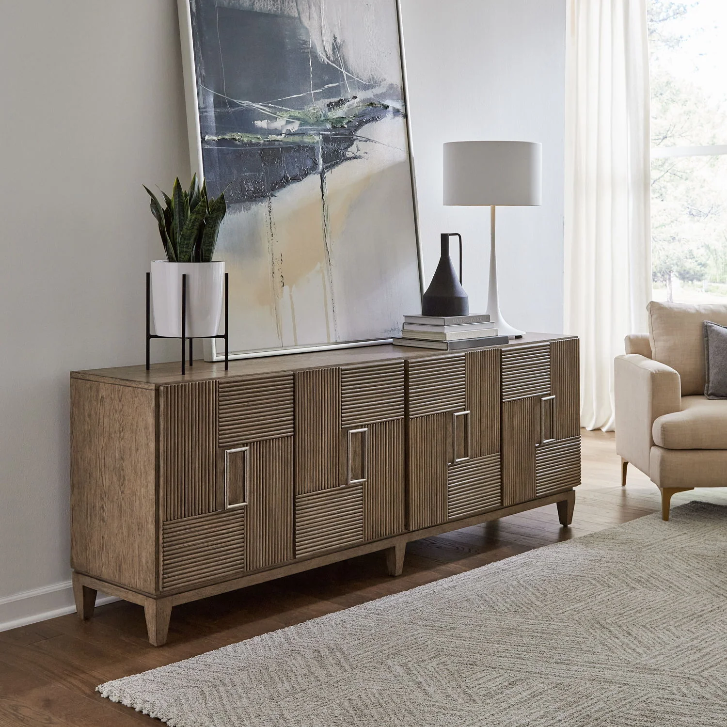 Serenity - 82" Accent TV Console - Burnished Beige - Image 1